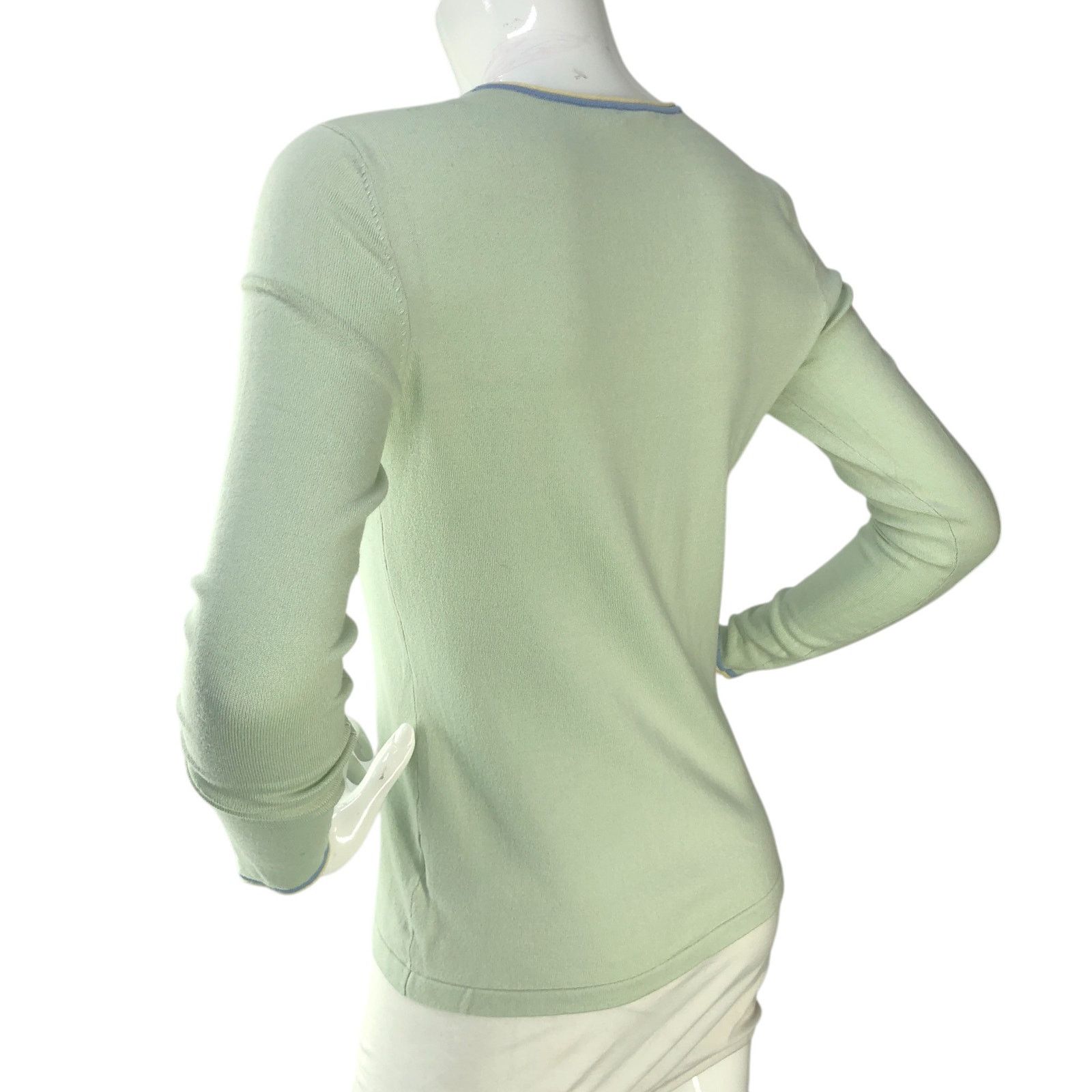 J.McLaughlin J McLaughlin Size XS Sweater Tight Knit Long Sleeve Green Size XS / US 0-2 / IT 36-38 - 6 Thumbnail