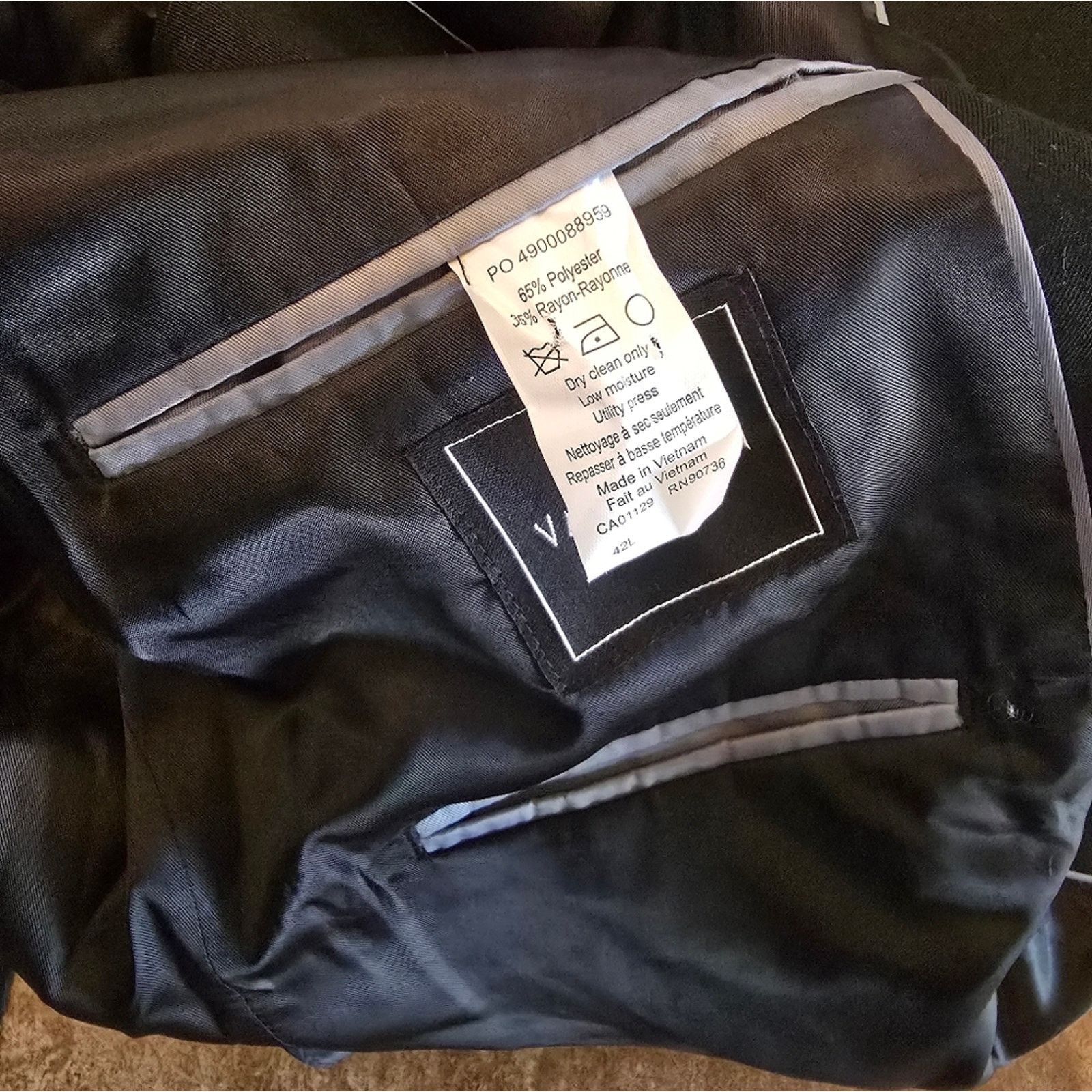 Van Heusen Black Formal | VAN HEUSEN | Suit Blazer Size 42L - 3 Thumbnail
