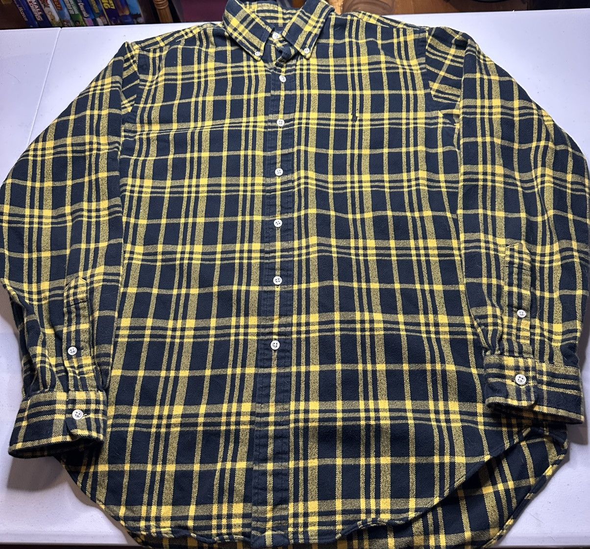 Polo Ralph Lauren Vintage polo, Ralph Lauren black and yellow striped flannel Size US XL / EU 56 / 4 - 1 Thumbnail