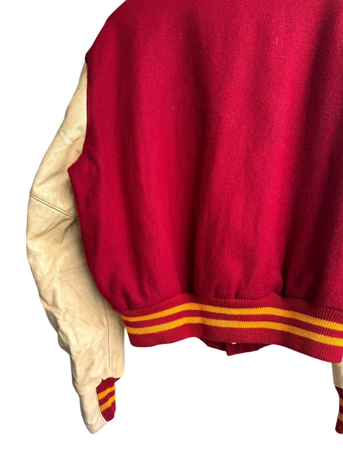 Golden Bear ⚡️⚡️Vintage Golden Bear Varsity Leather Sleeve Jacket Size US XL / EU 56 / 4 - 5 Thumbnail