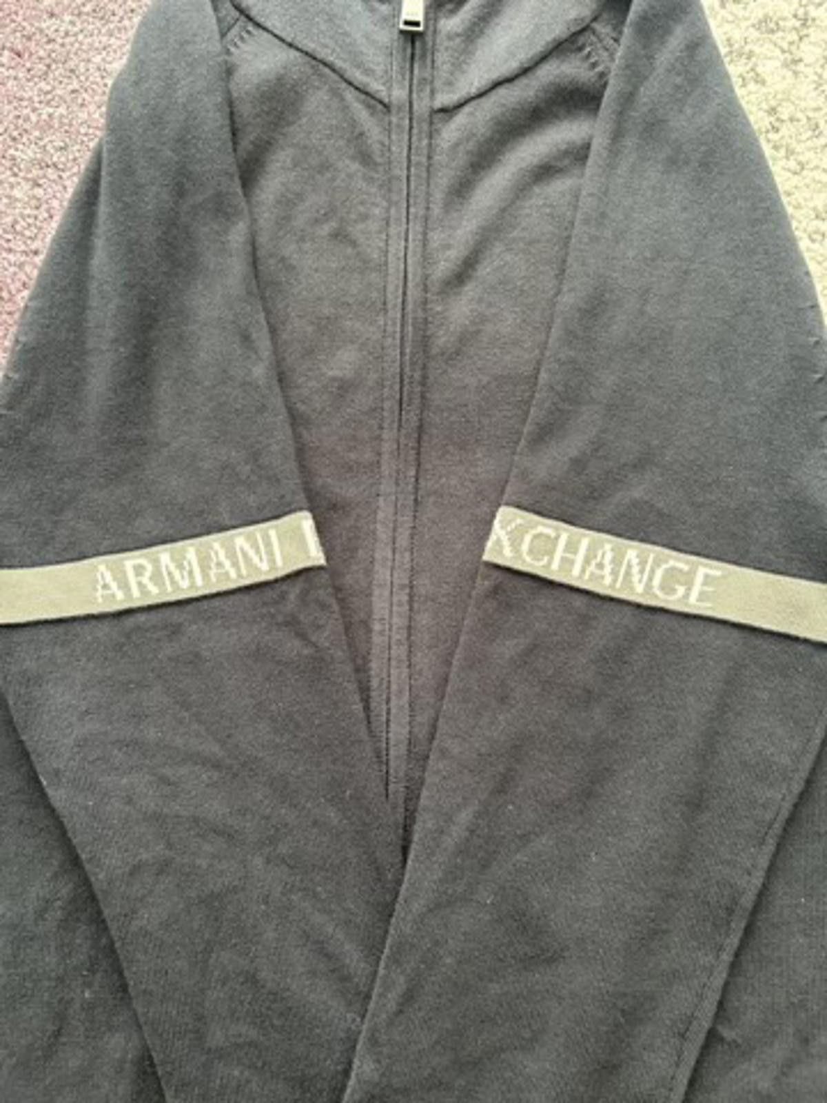 Armani Exchange Armani Exchange Zip Hoodie – Logo Sleeve Tape, Slim Fit Size US M / EU 48-50 / 2 - 4 Thumbnail