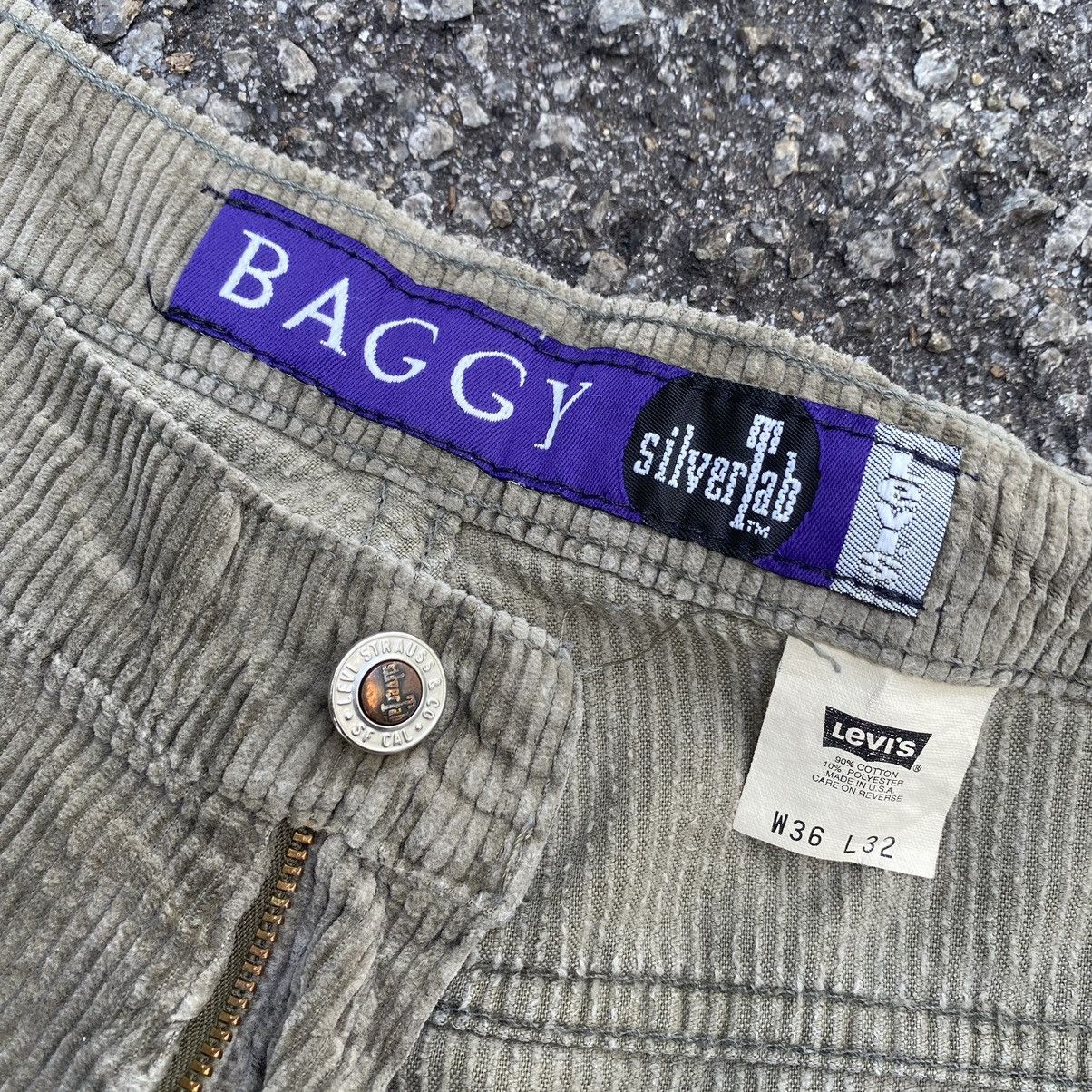 image of Crazy Vintage 90's Levi’S Silvertab Baggy Corduroy Pants Jnco in Olive, Men's (Size 36)