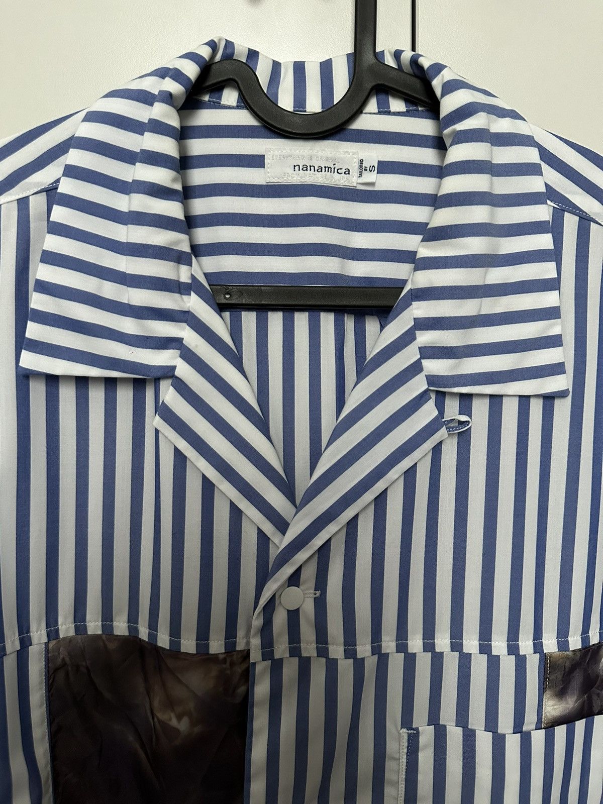 Comme des Garcons Nanamica Patchwork Open Collar Stripe Shirt Size US S / EU 44-46 / 1 - 3 Thumbnail