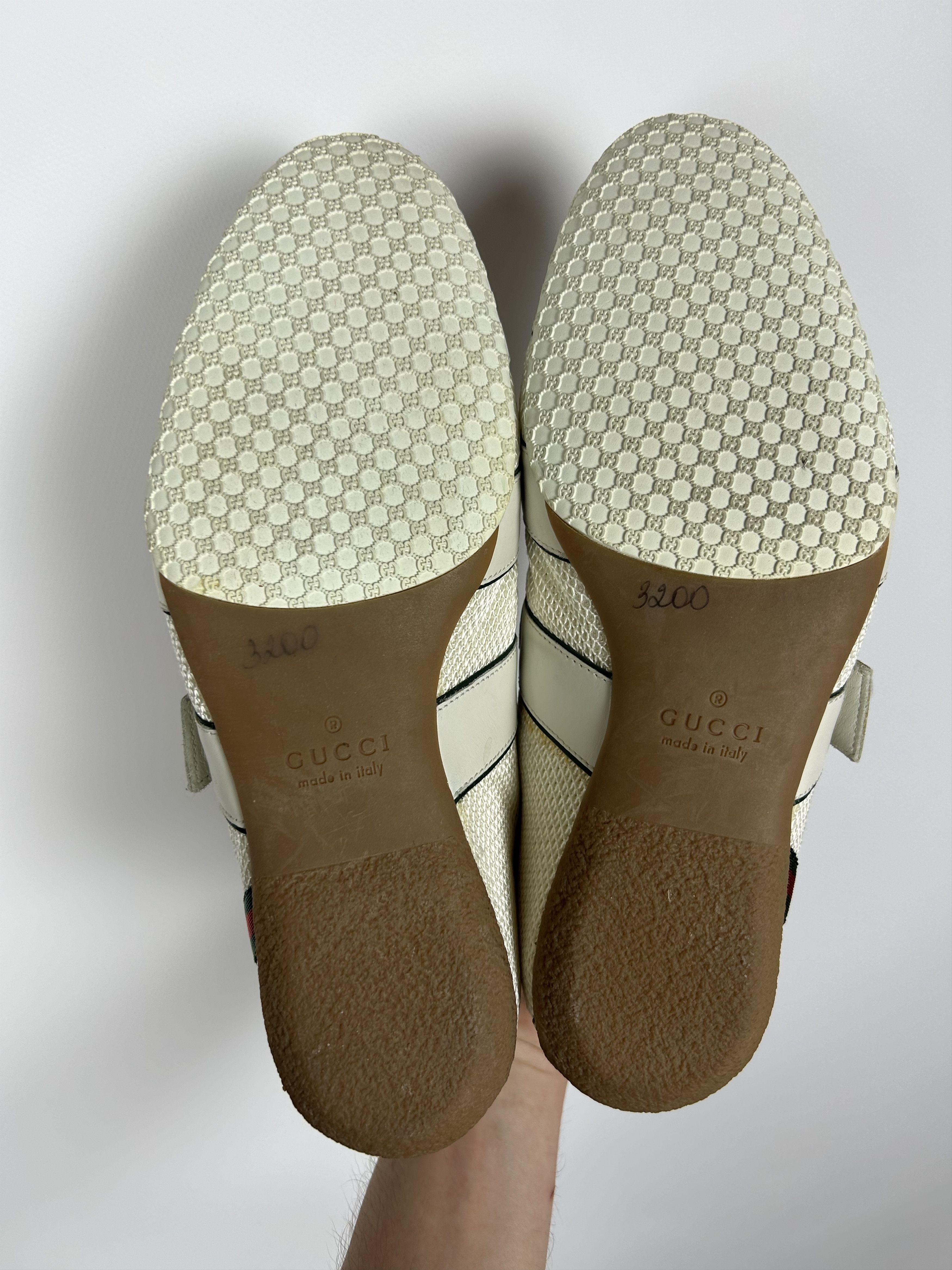 Gucci GUCCI Womens Sneakers Shoes Leather White Size 39 EUR Size US 7.5 / IT 37.5 - 11 Thumbnail