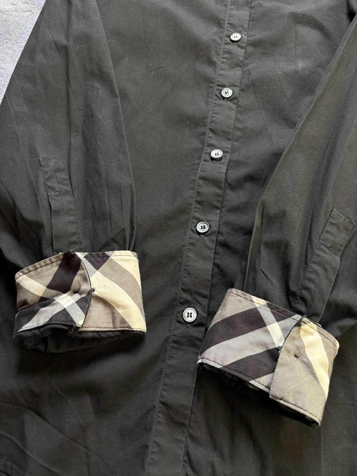 Burberry Vintage Burberry Nova Check Black Luxury Woman’s Shirt Size M / US 6-8 / IT 42-44 - 5 Thumbnail