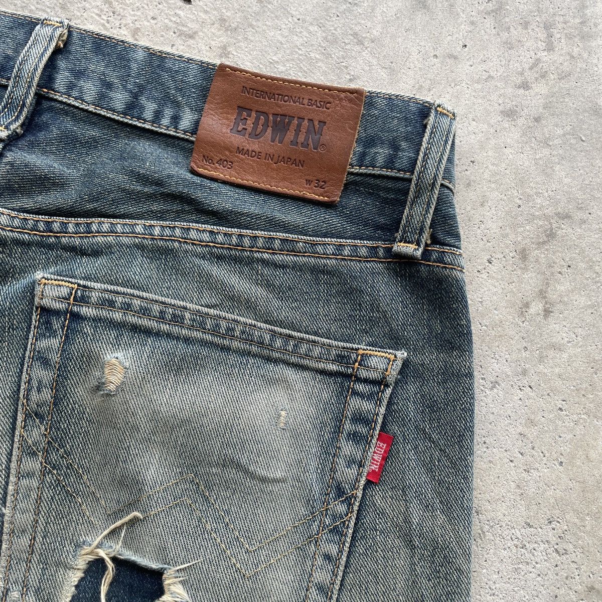 Edwin Vintage Edwin Japan Mud Wash Jeans Faded Distressed Pants Size US 32 / EU 48 - 9 Thumbnail