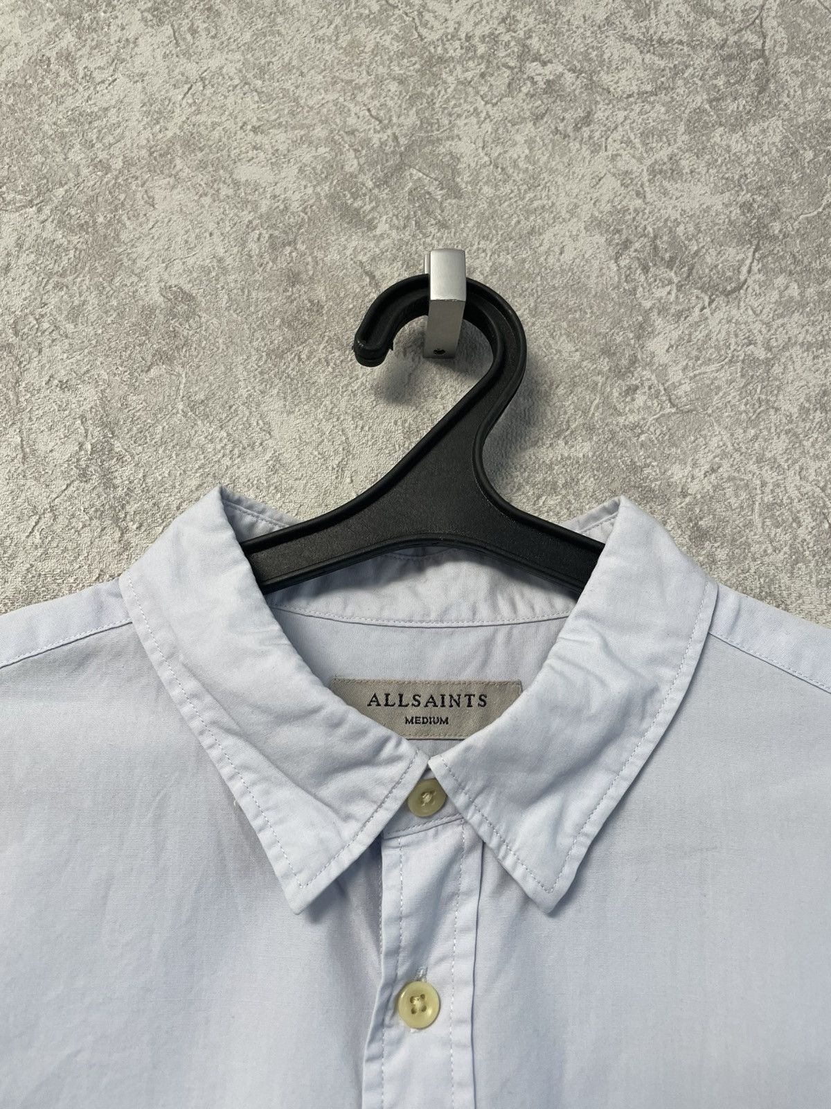 Allsaints Allsaints Blue Cotton Short Sleeve Button Up Shirt Size US M / EU 48-50 / 2 - 7 Thumbnail