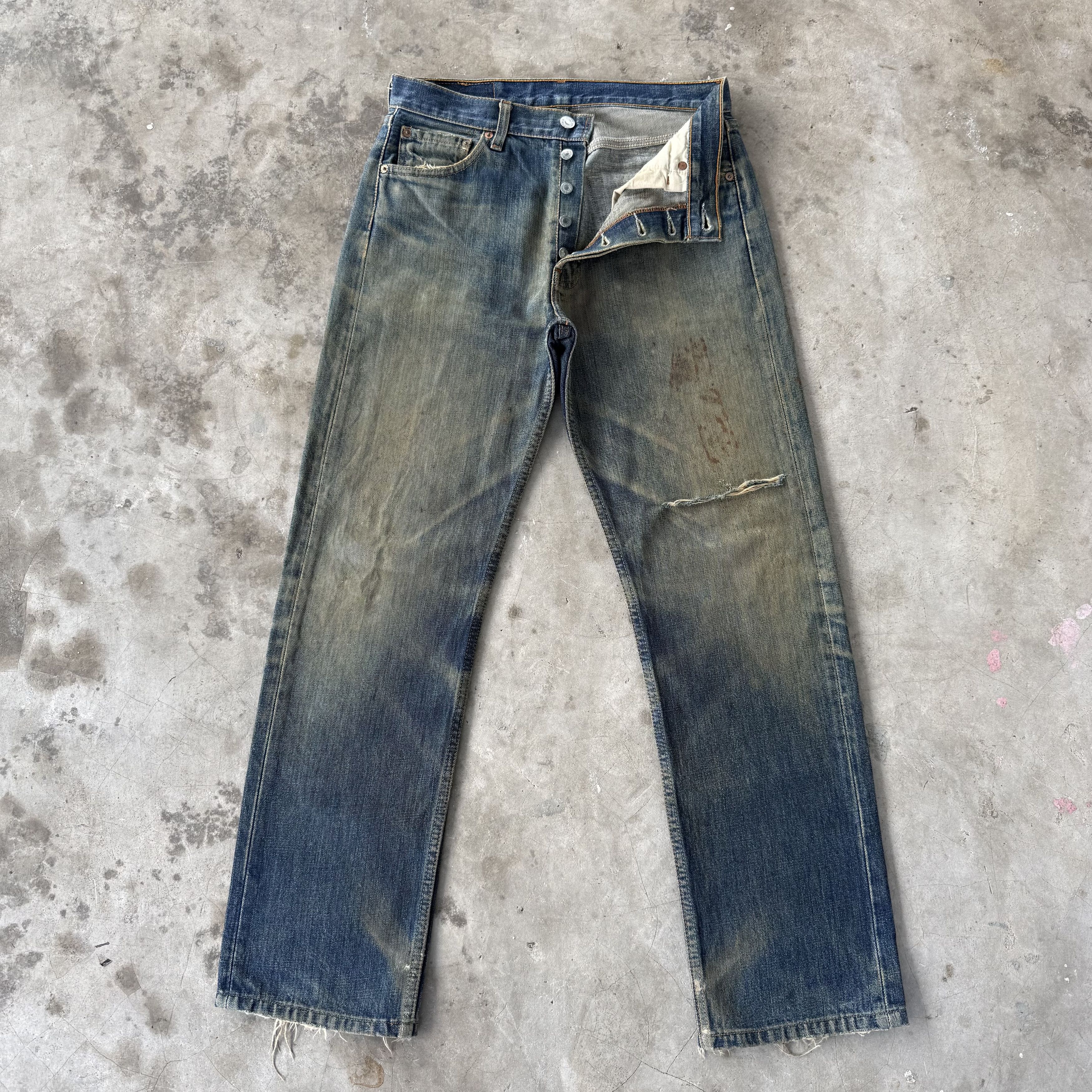 Levi's W30x29 Vintage Levi's 501 Rusty Denim Jean Size US 30 / EU 46 - 3 Thumbnail