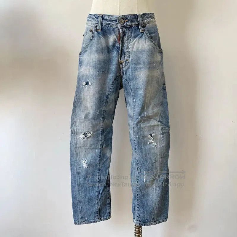 Dsquared2 DSQUARED2 Casual Blue Cotton Pants for Women . Size 23" - 1 Thumbnail