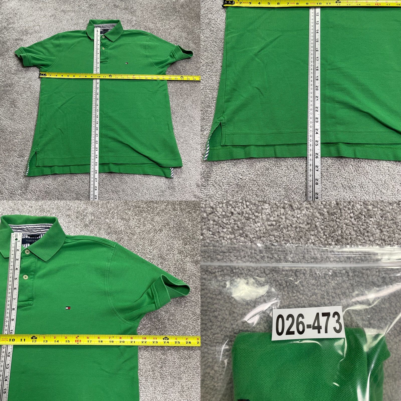 Tommy Hilfiger Tommy Hilfiger Polo Shirt Mens Small Green Cotton Short Sleeve Collared Casual Shirt Size US S / EU 44-46 / 1 - 8 Thumbnail