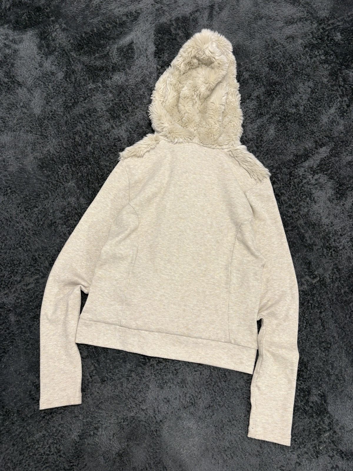Armani Vintage Armani Exchange Fur Side Zip Hoodie Size S / US 4 / IT 40 - 8 Thumbnail