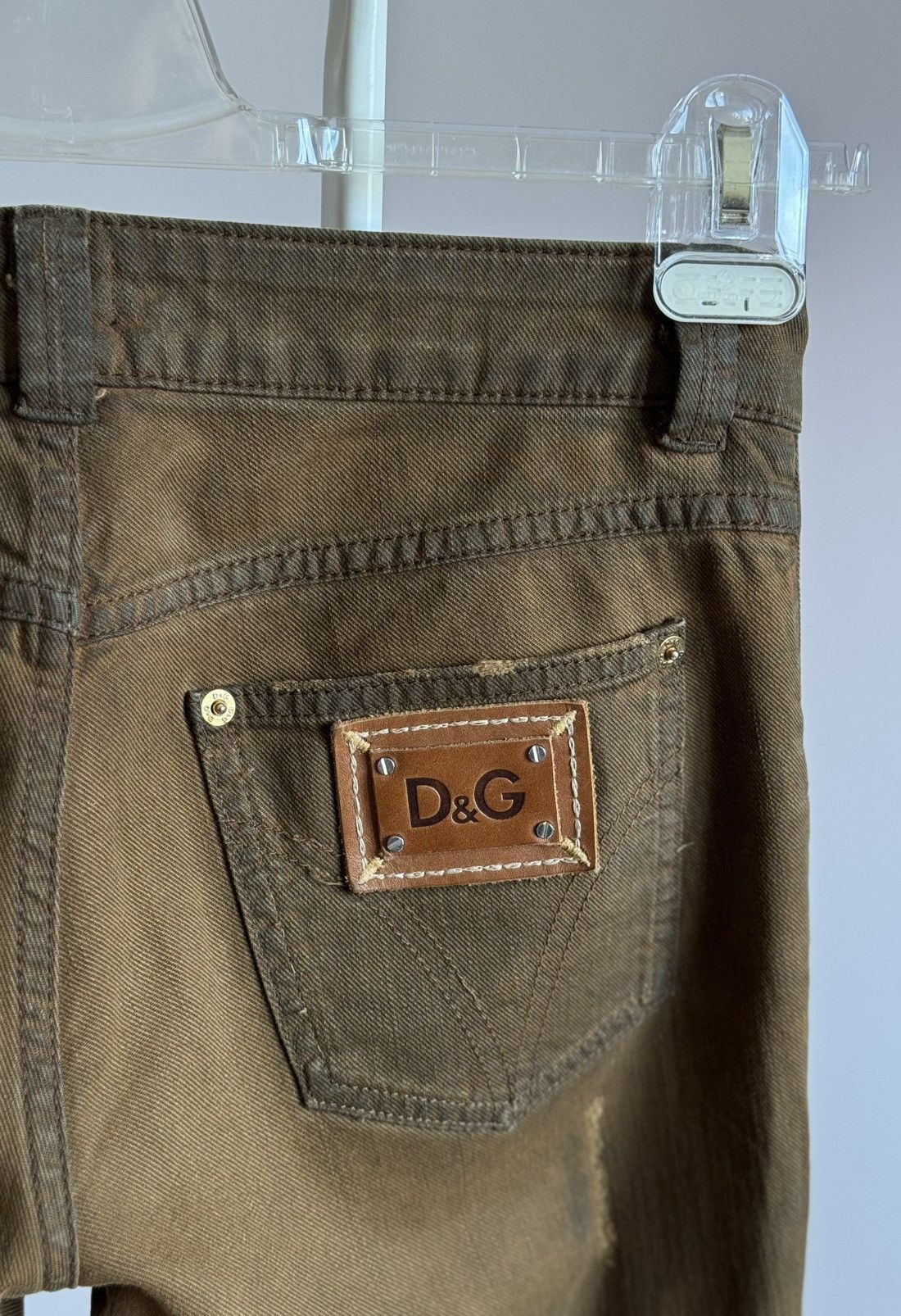 Dolce & Gabbana Dolce Gabbana Jeans 26 Brown Polyester Stretch Pants Vintage Size 26" / US 2 / IT 38 - 6 Thumbnail