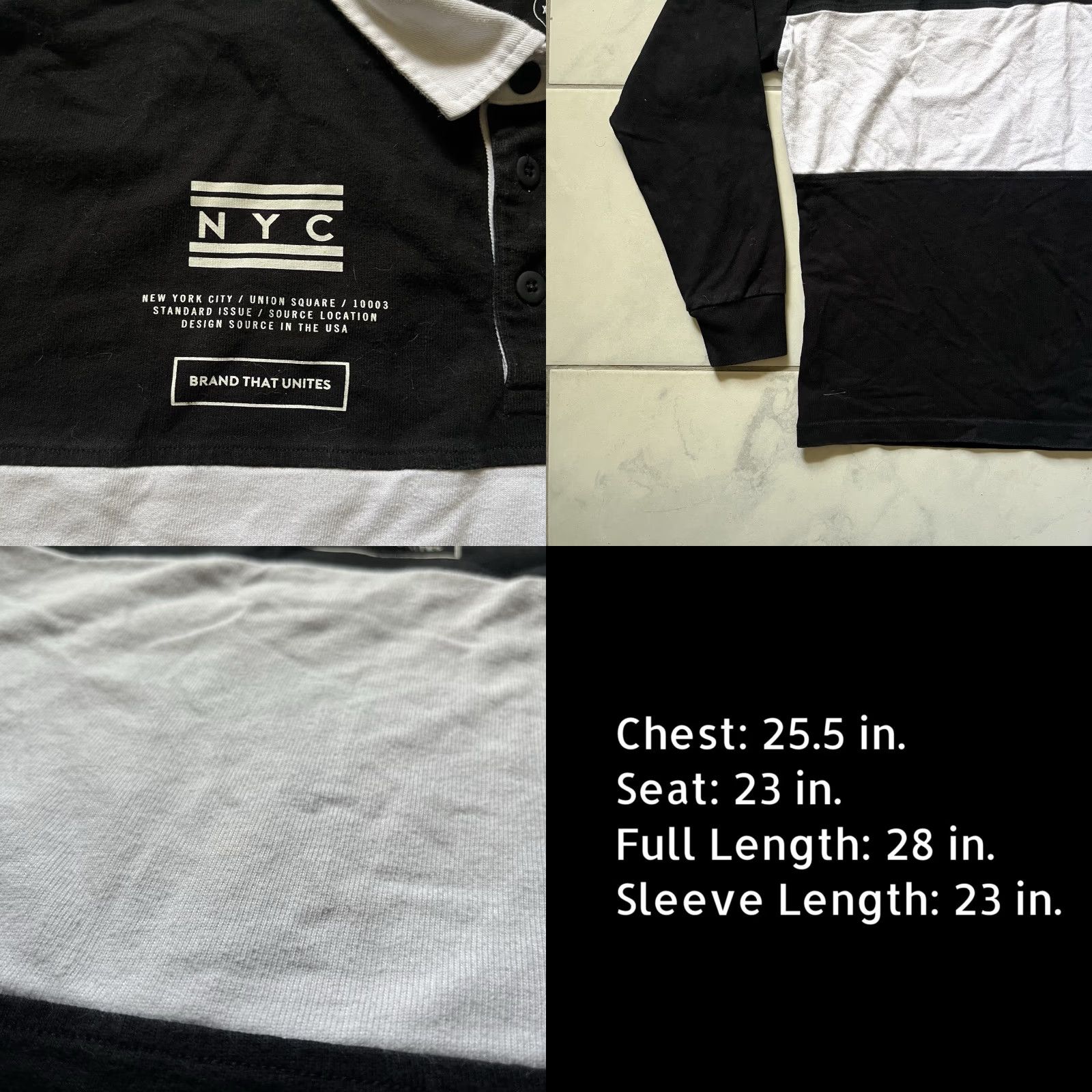 Express Express Polo Shirt XL Black Mens Embroidered Cotton Striped 6-7-1-5743 Polo Shirt Size US XL / EU 56 / 4 - 8 Thumbnail