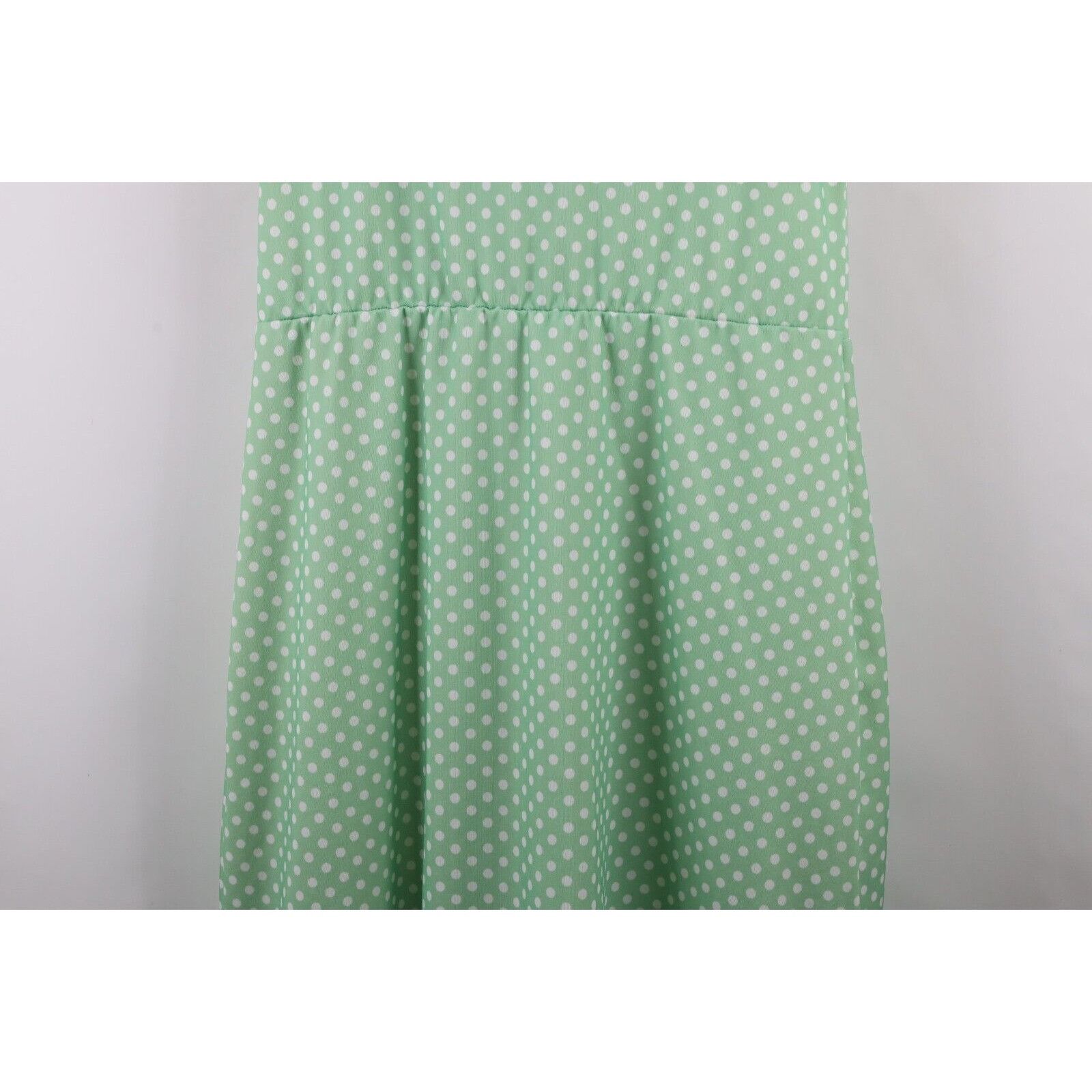 Vintage Vintage 70s Streetwear Frill Polka Dot Sleeveless Dress Size XXL / US 16-18 / IT 52-54 - 13 Thumbnail