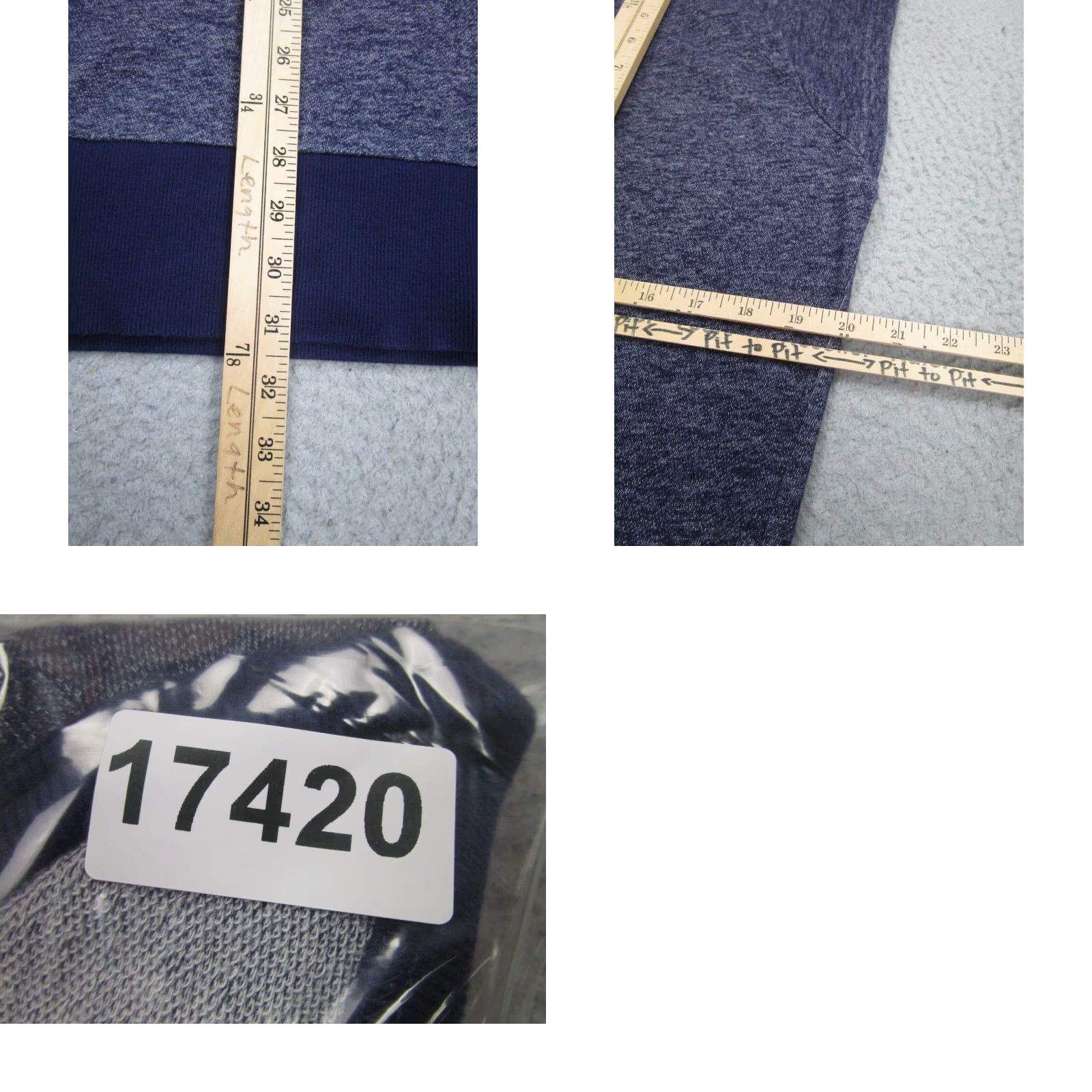 Muji MUJI Womens Sweater Large Blue Sleeveless Terry Fleece Crewneck Sweatshirt Size L / US 10 / IT 46 - 8 Thumbnail