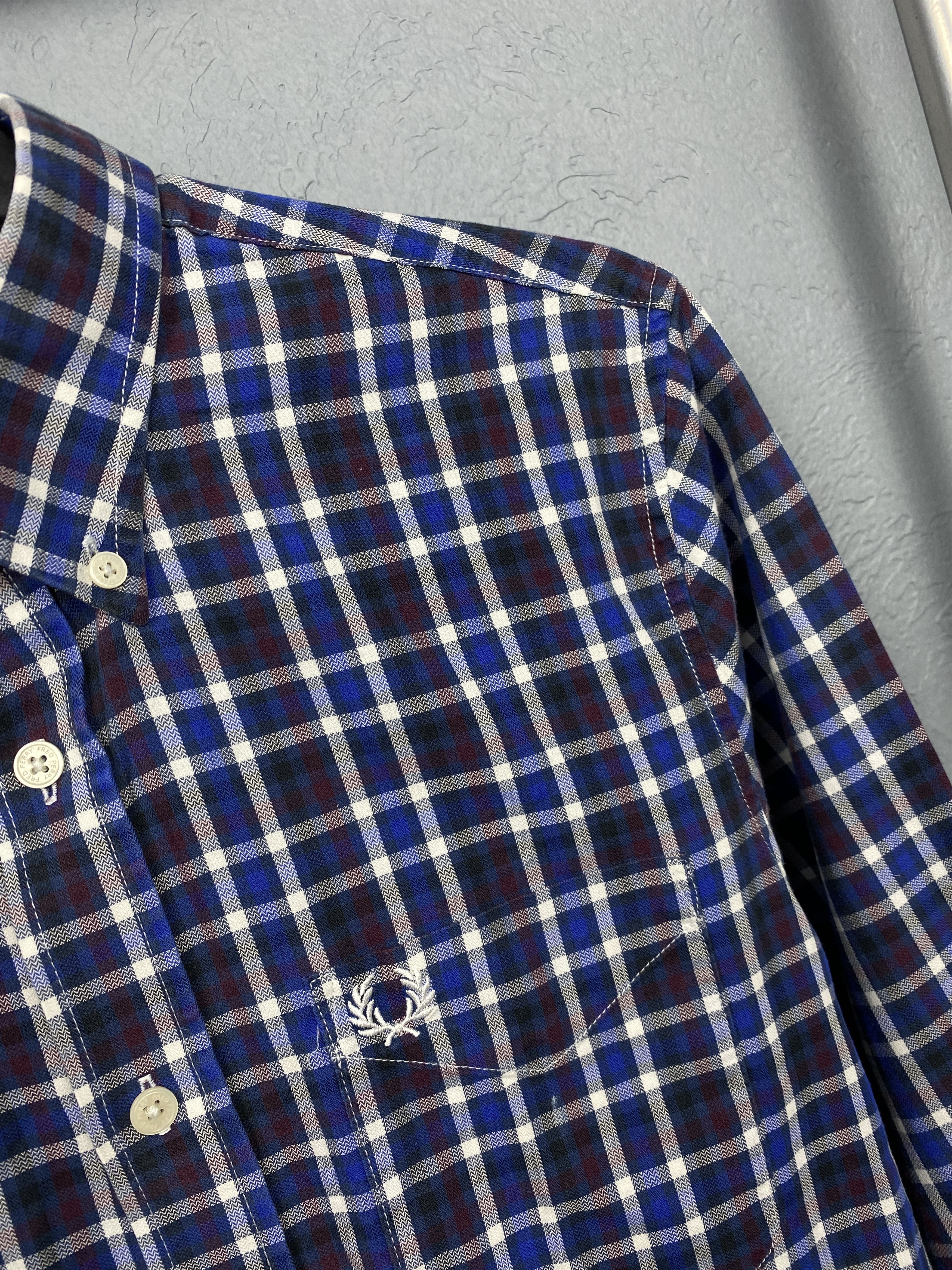 Fred Perry Fred Perry Mens Long Sleeve Plaid Shirt Size US S / EU 44-46 / 1 - 3 Thumbnail