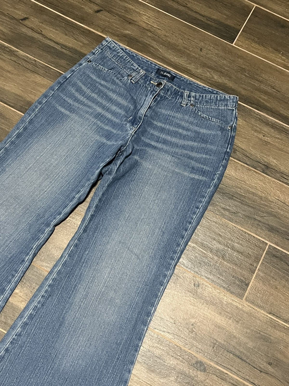 Japanese Brand × Vintage vintage sexy japan jeans distressed low rise flared 90s Size 28" / US 6 / IT 42 - 2 Thumbnail