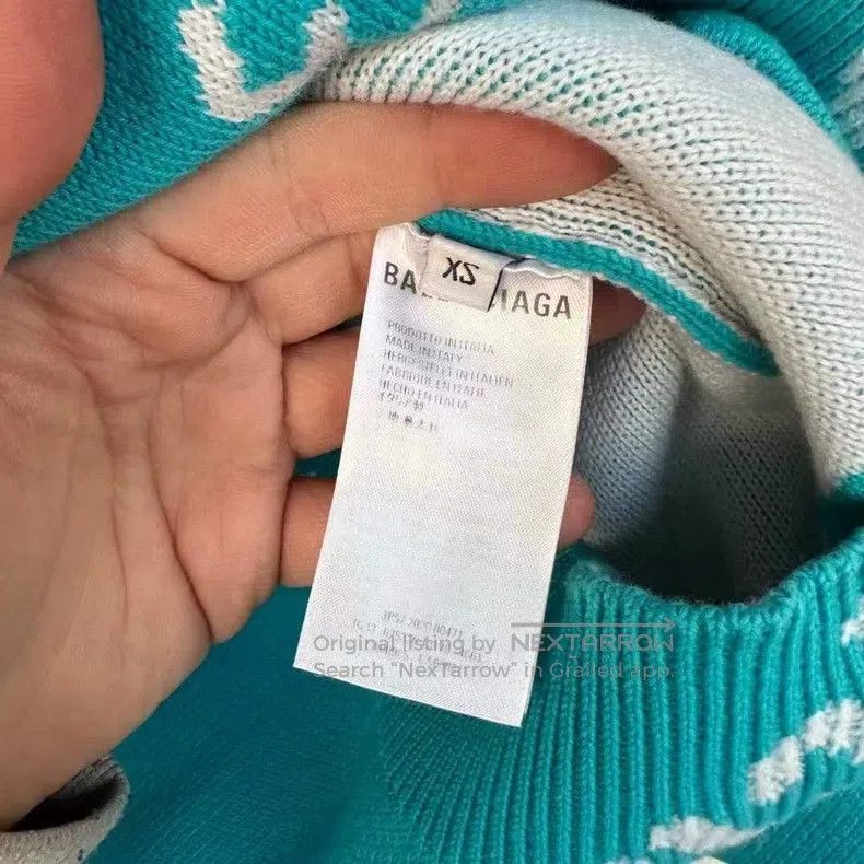 Balenciaga Balenciaga Blue Barrage Full Print Cardigan Size US XS / EU 42 / 0 - 4 Thumbnail