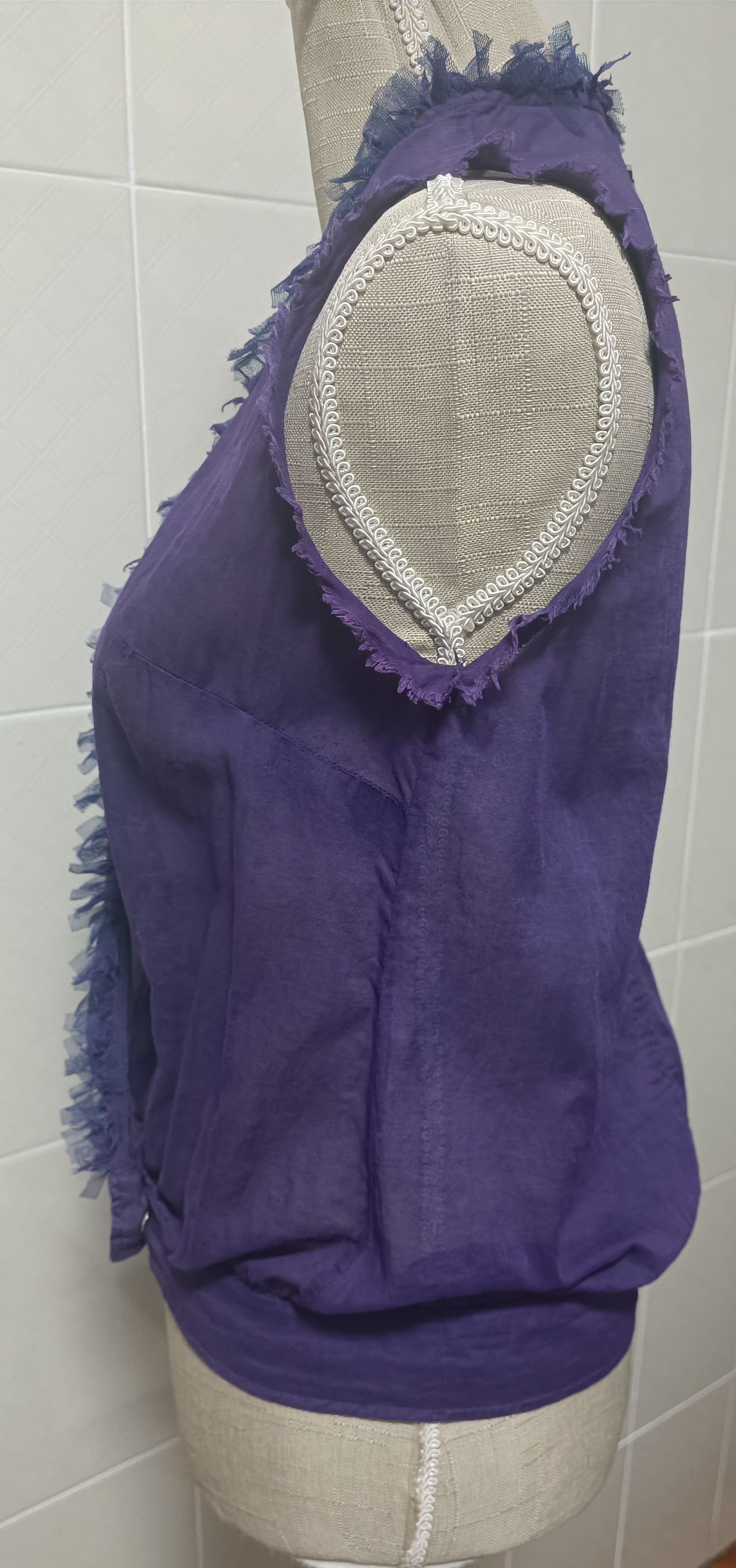 Jean Paul Gaultier Purple blouse with fringes Size M / US 6-8 / IT 42-44 - 9 Thumbnail