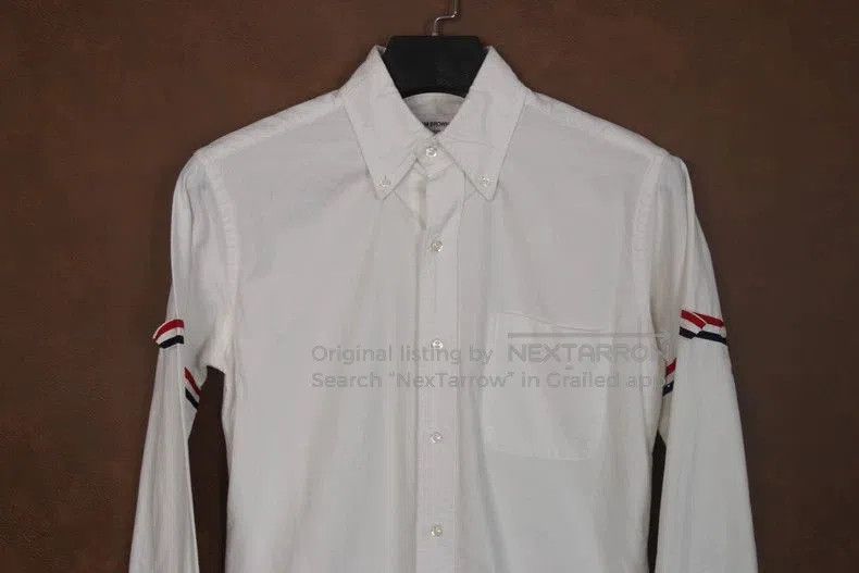 Thom Browne Thom Browne White Long Sleeve Shirt. Size US S / EU 44-46 / 1 - 2 Thumbnail