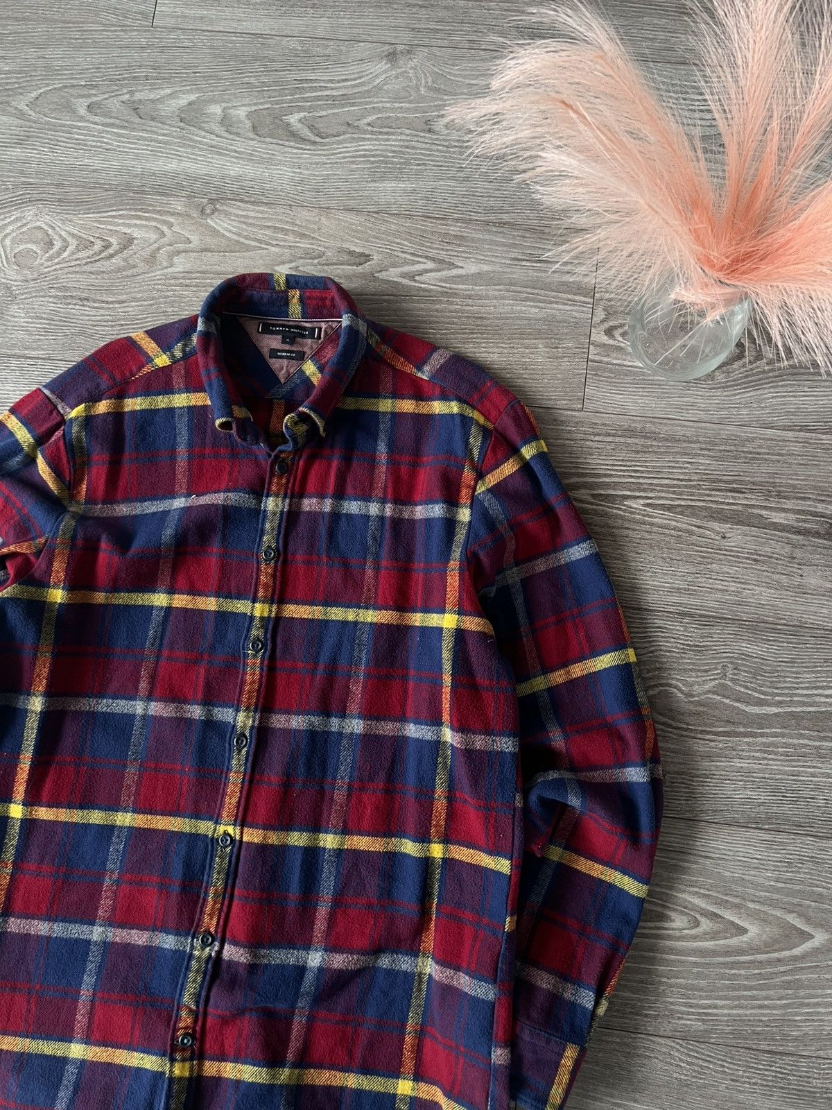Tommy Hilfiger ‼️Tommy Hilfiger Flanel Teddy Type Sleeve Logo Shirt‼️ Size US XL / EU 56 / 4 - 2 Thumbnail