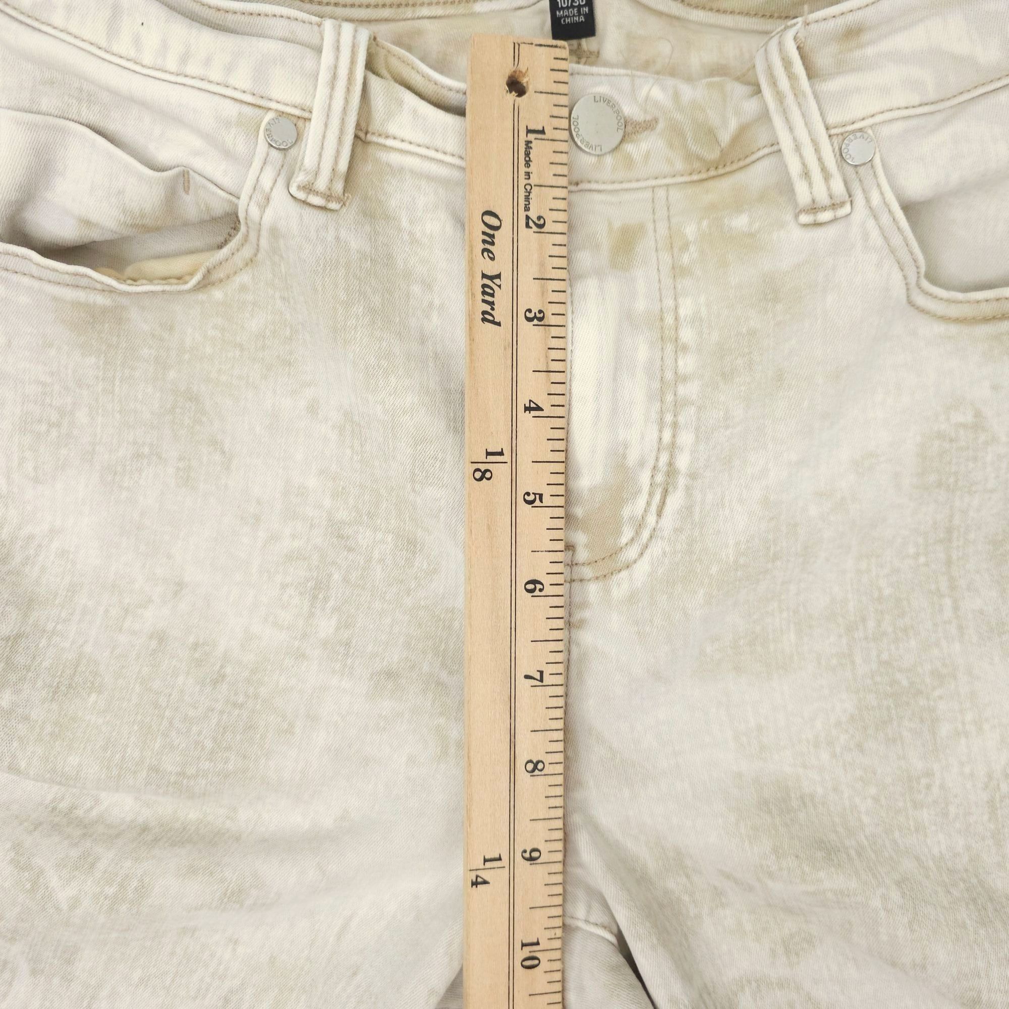 Other Liverpool Hannah Tie Dye Crop Jeans Women 10/30 Biscuit Tan Size 28" / US 6 / IT 42 - 4 Thumbnail