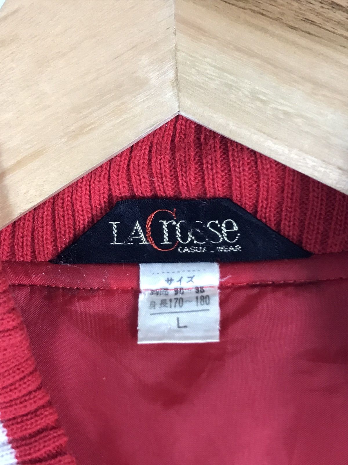 Vintage ⚡️Vintage La Crosse Red Varsity Jacket Size US L / EU 52-54 / 3 - 11 Thumbnail
