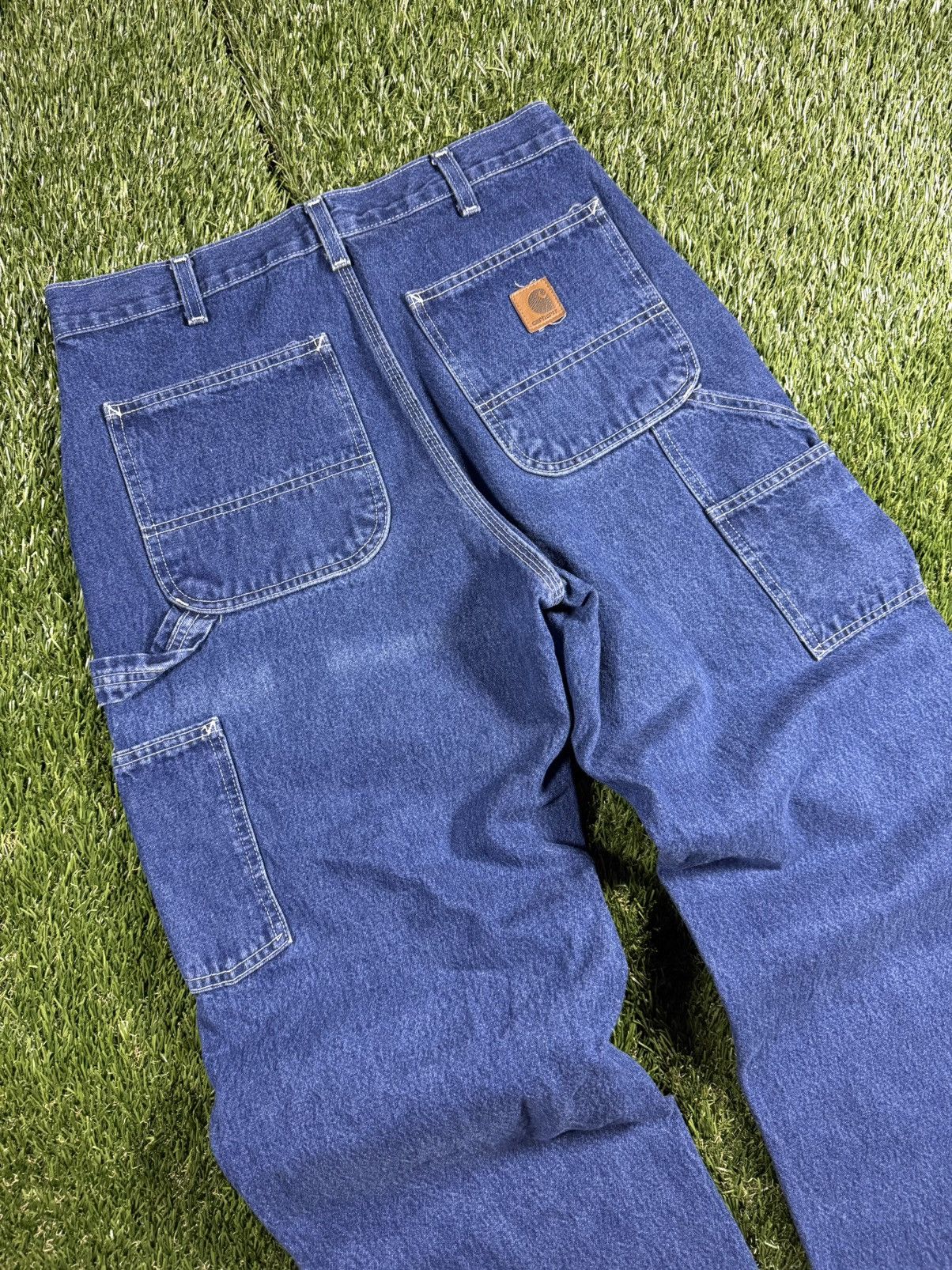 Carhartt Vintage 90s Carhartt Baggy Denim White Stitch Jean Pants Size US 32 / EU 48 - 3 Thumbnail