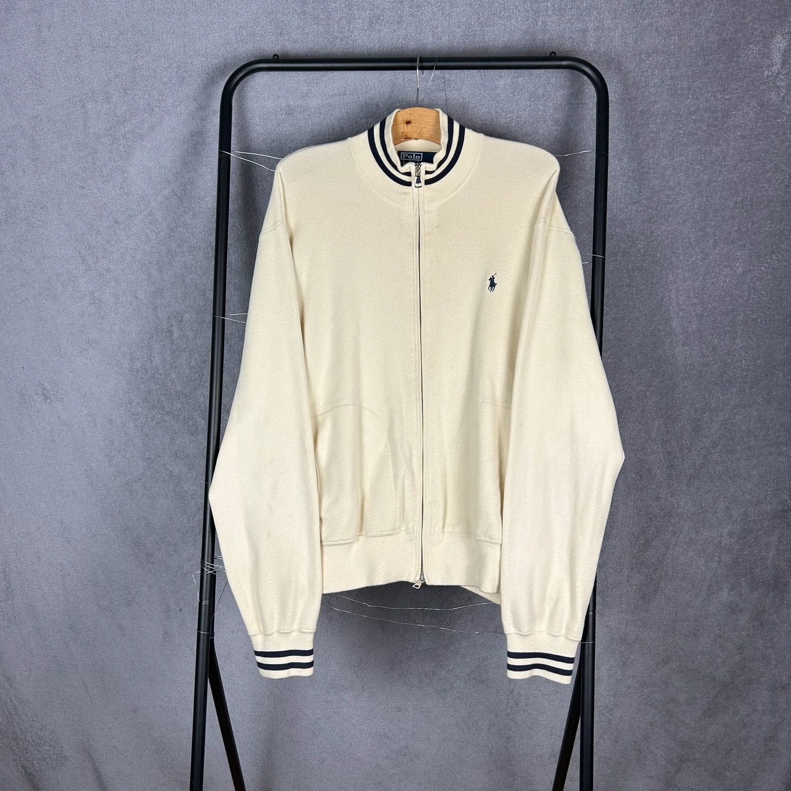 Polo Ralph Lauren zip sweatshirt mini logo pony beige