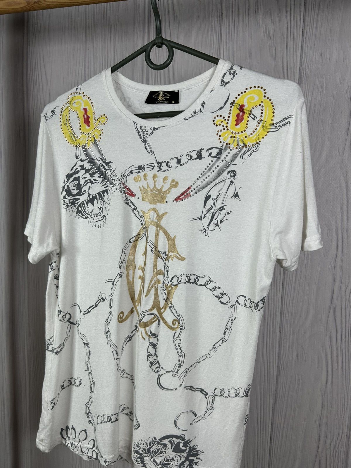 Christian Audigier Christian Audigier Ed Hardy Tiger Tattoo White T-shirt Sz S Size US S / EU 44-46 / 1 - 4 Thumbnail