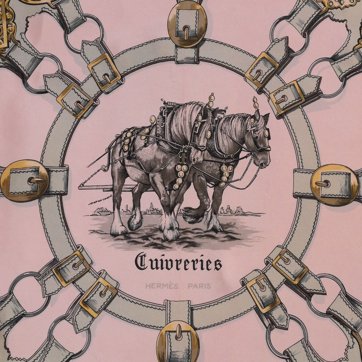 Hermes Hermes Paris Vintage Silk Scarf Horse Guivreries F. De la Pe Size ONE SIZE - 6 Thumbnail