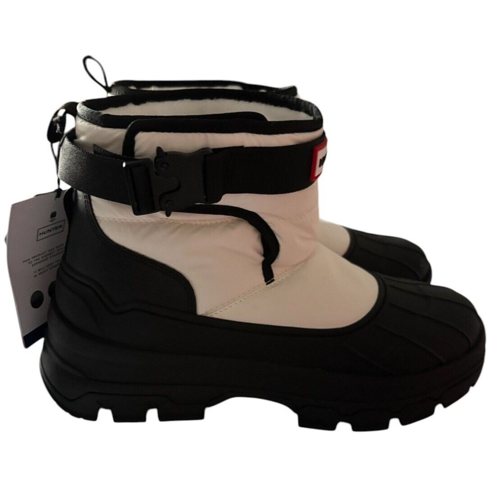 Hunter Hunter Boots Short Buckle Snow Buckle Ankle Black White Sz 8 Size US 8 / IT 38 - 3 Thumbnail