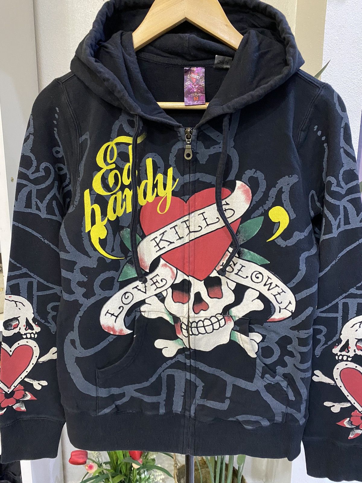 Christian Audigier × Ed Hardy Ed Hardy Zipper Hoodie Size M / US 6-8 / IT 42-44 - 3 Thumbnail