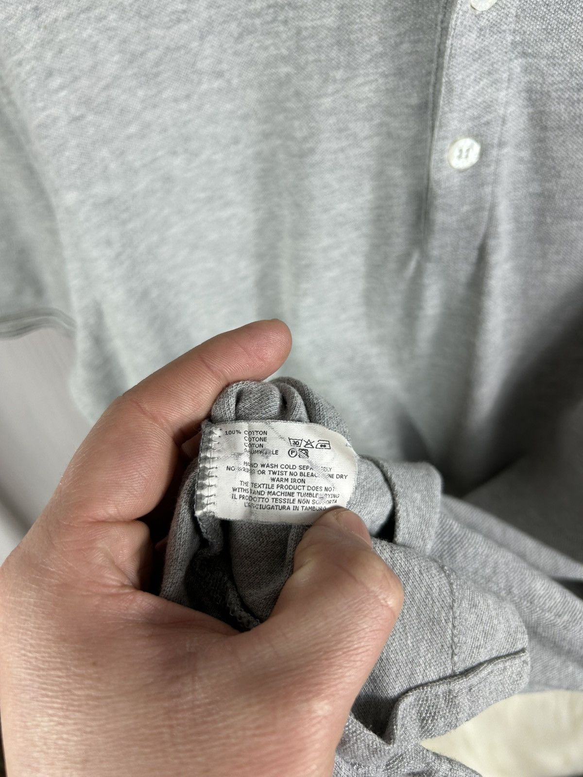 Missoni MISSONI Made In Italy Gray Polo Shirt 100% Cotton Size Size US L / EU 52-54 / 3 - 8 Thumbnail