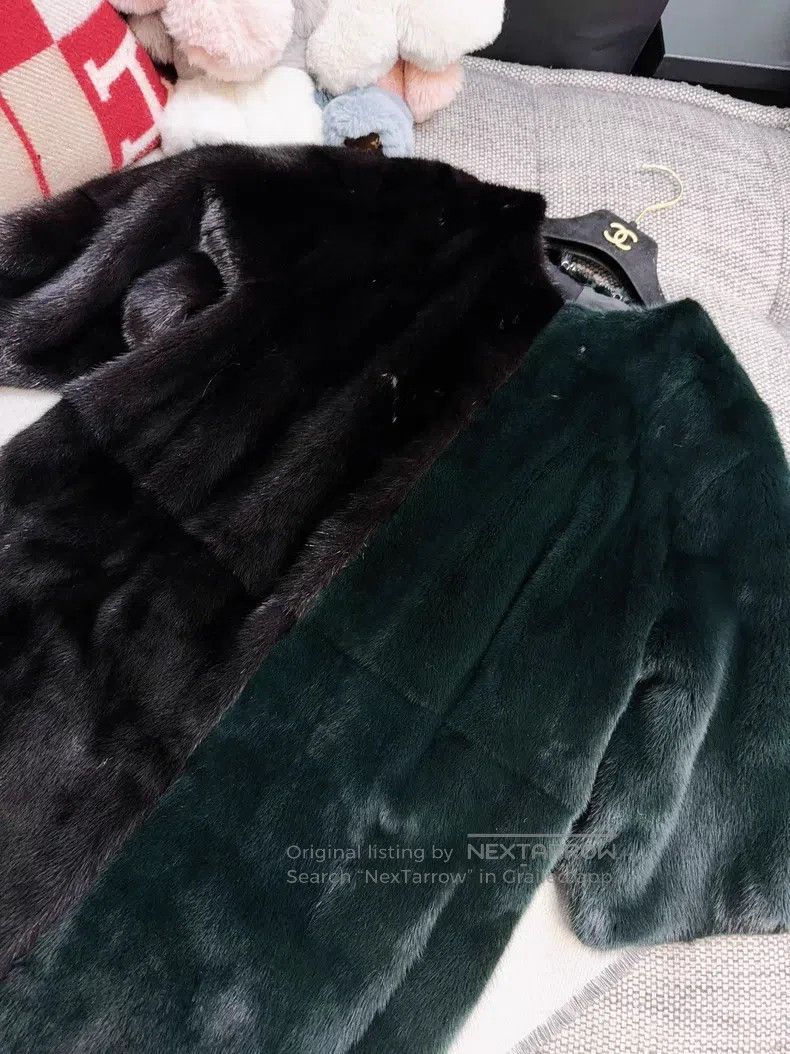 Fendi Fendi Black and Dark Green Mink Fur Coat Size XS / US 0-2 / IT 36-38 - 5 Thumbnail