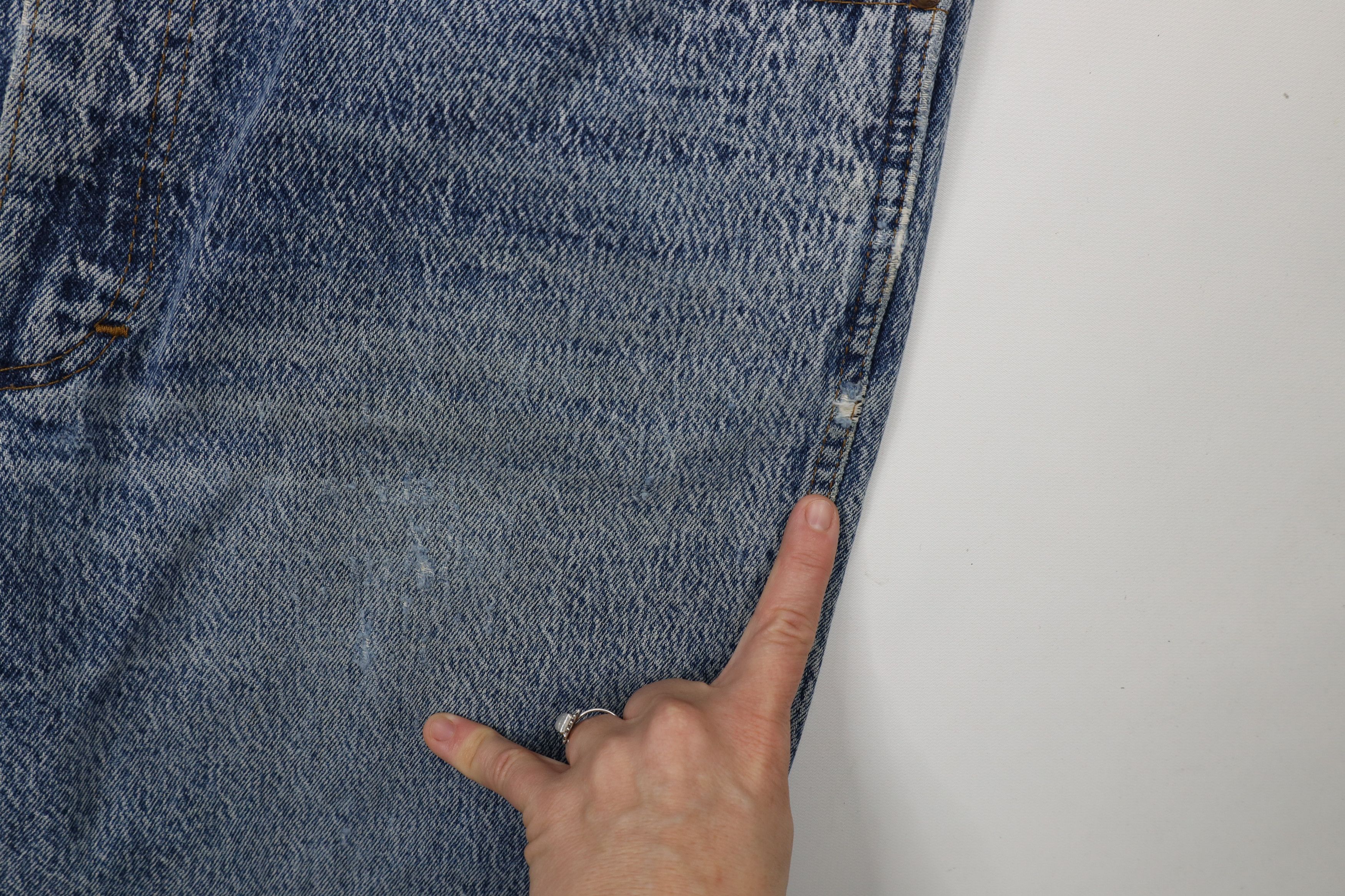 Lee Vintage 90s Lee Acid Wash Straight Leg Denim Jeans USA Size US 38 / EU 54 - 6 Thumbnail