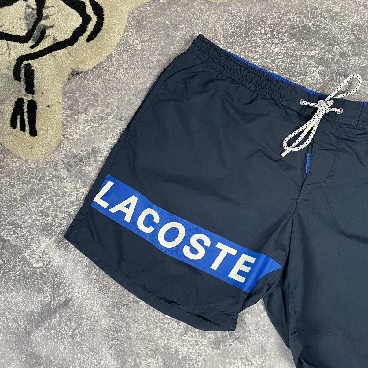 Lacoste Men’s Lacoste Big Logo Crocodile Swimwear shorts Size US 34 / EU 50 - 2 Thumbnail