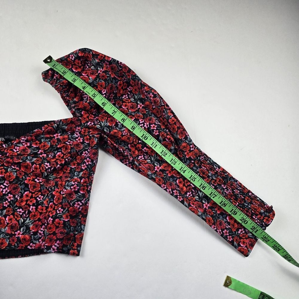 Zara Zara -1807 Long Sleeve Floral Puff Sleeve Sweetheart Crop To Size S / US 4 / IT 40 - 6 Thumbnail