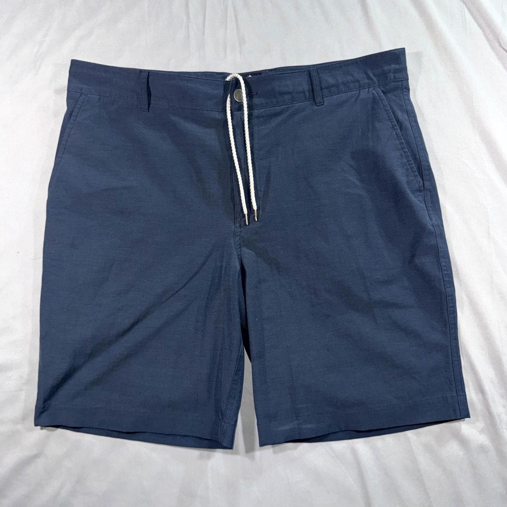 Faherty Faherty Shorts Mens 36 Blue All Day Drawstring Chino Stretch Casual Summer Size US 36 / EU 52 - 2 Thumbnail