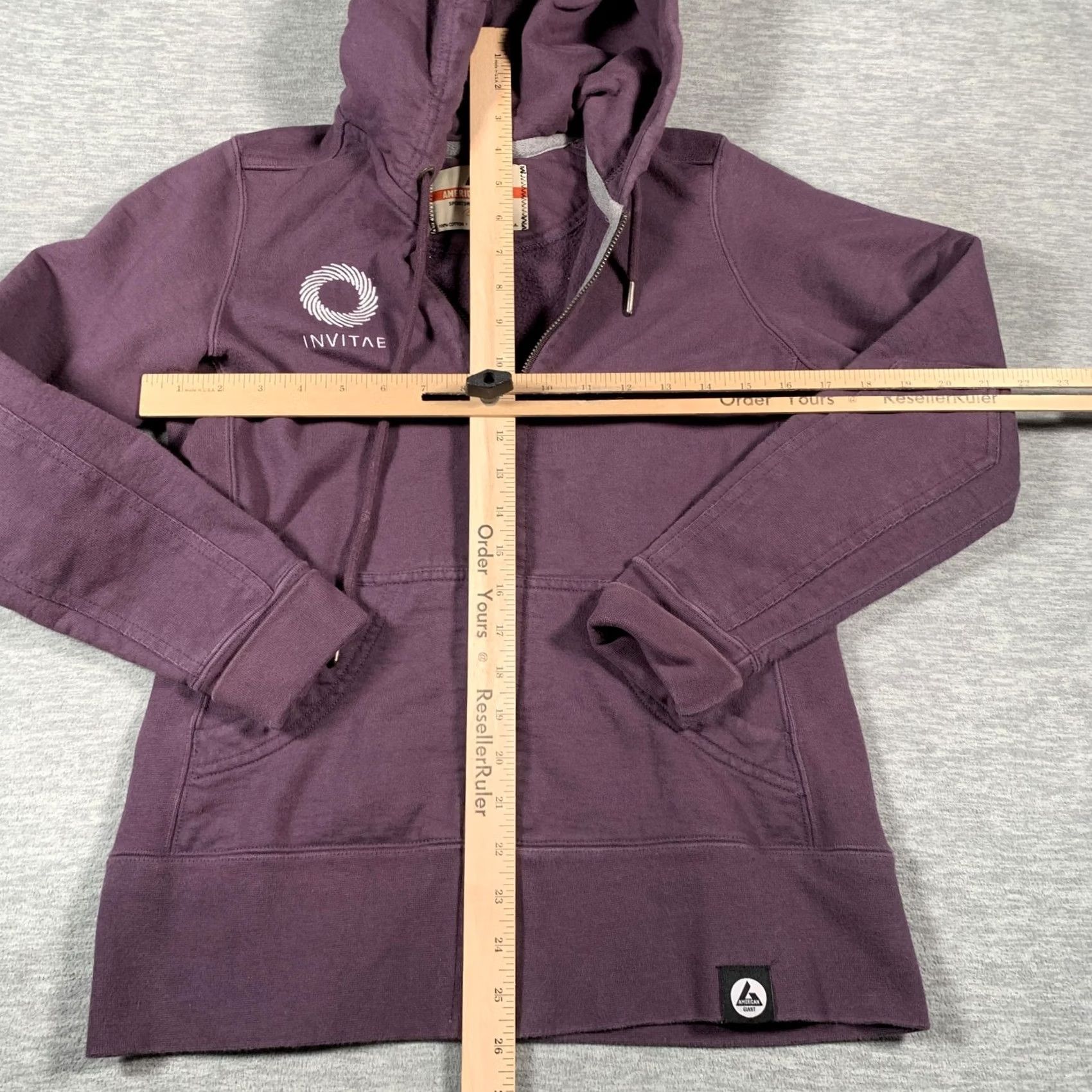 Vintage VINTAGE? No — American Giant Hoodie Womens Small Purple Full Zip Made in USA Invitae Logo Size S / US 4 / IT 40 - 6 Thumbnail
