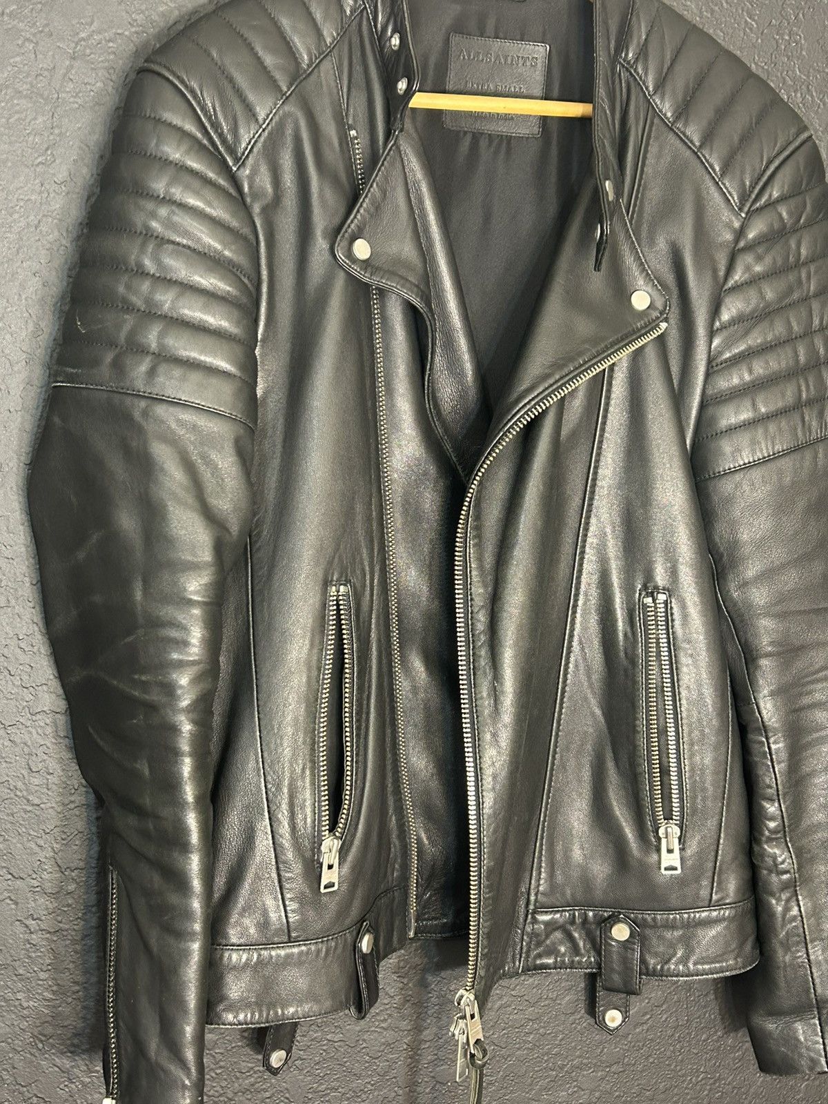 Allsaints Allsaints Sheep Leather Biker Jacket Size US XS / EU 42 / 0 - 2 Thumbnail