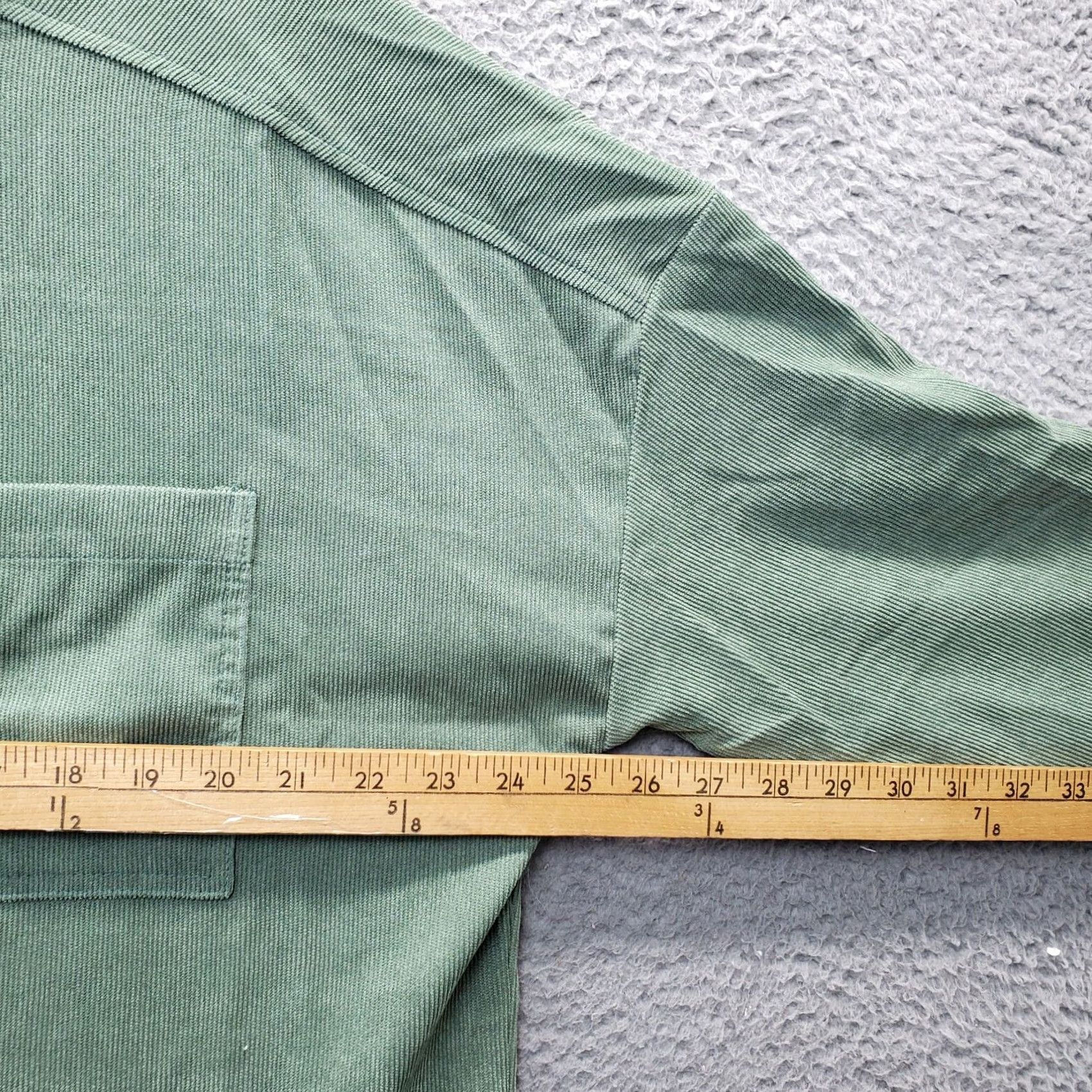 Vintage Cisono Outerwear Shirt Womens L Green Collared Button-Down Stretch Pocketed Casual Shirt Size L / US 10 / IT 46 - 6 Thumbnail