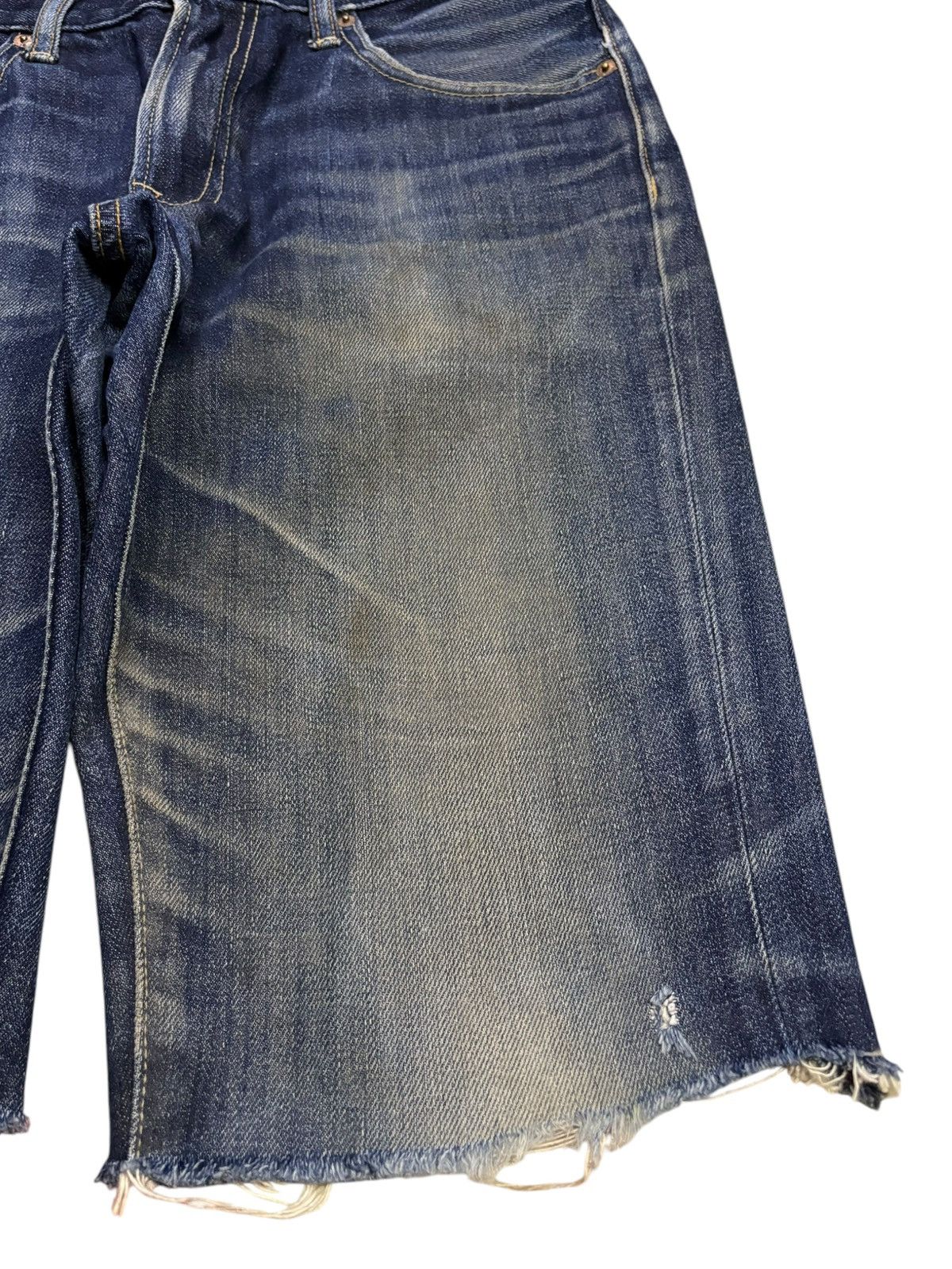 Uniqlo Vintage Uniqlo Mud Wash Distressed Loose Jean Short Jorts Size US 30 / EU 46 - 9 Thumbnail