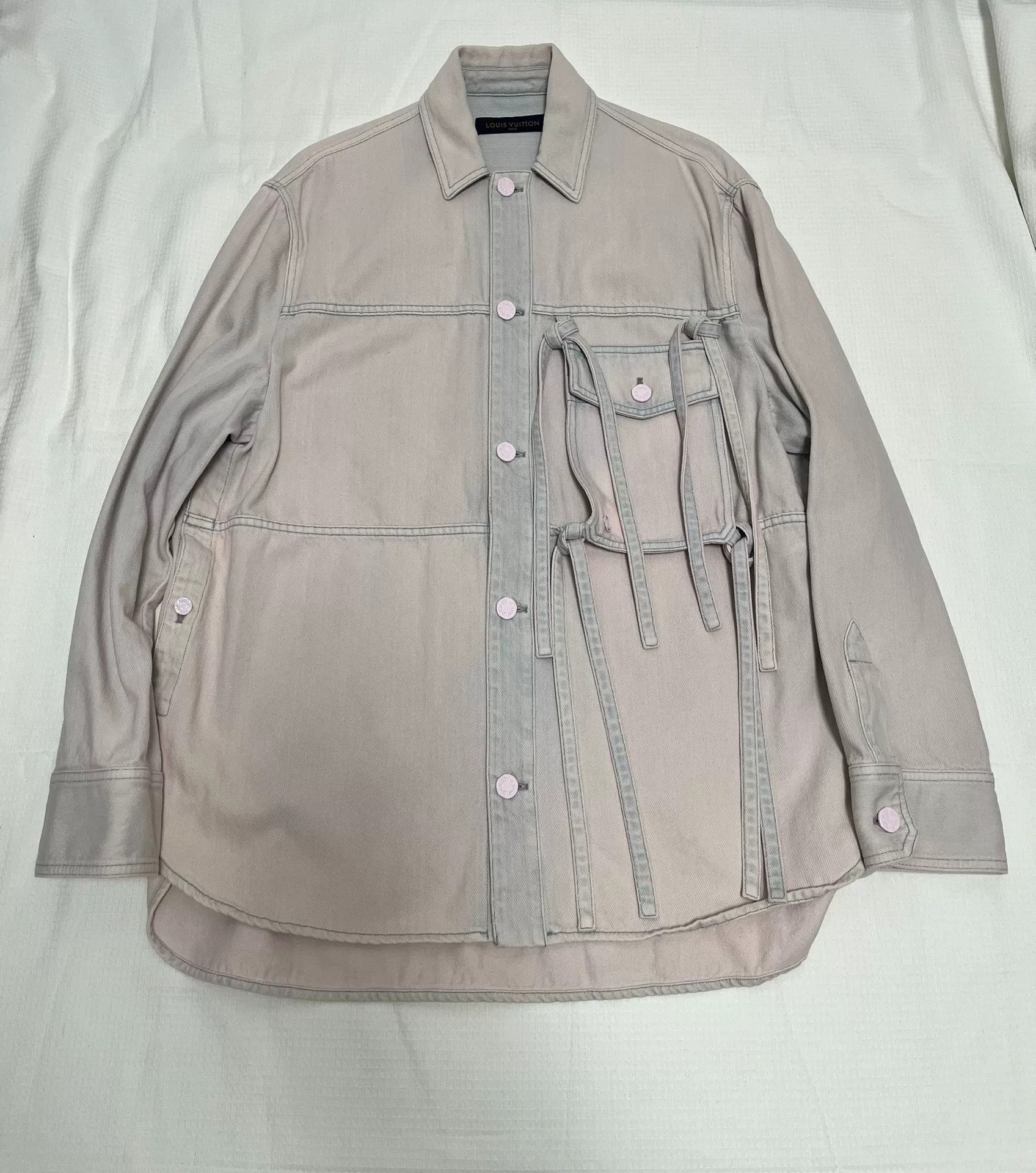 Louis Vuitton Louis Vuitton Dusty Pink Denim Shirt Jacket Size S / US 4 / IT 40 - 1 Thumbnail