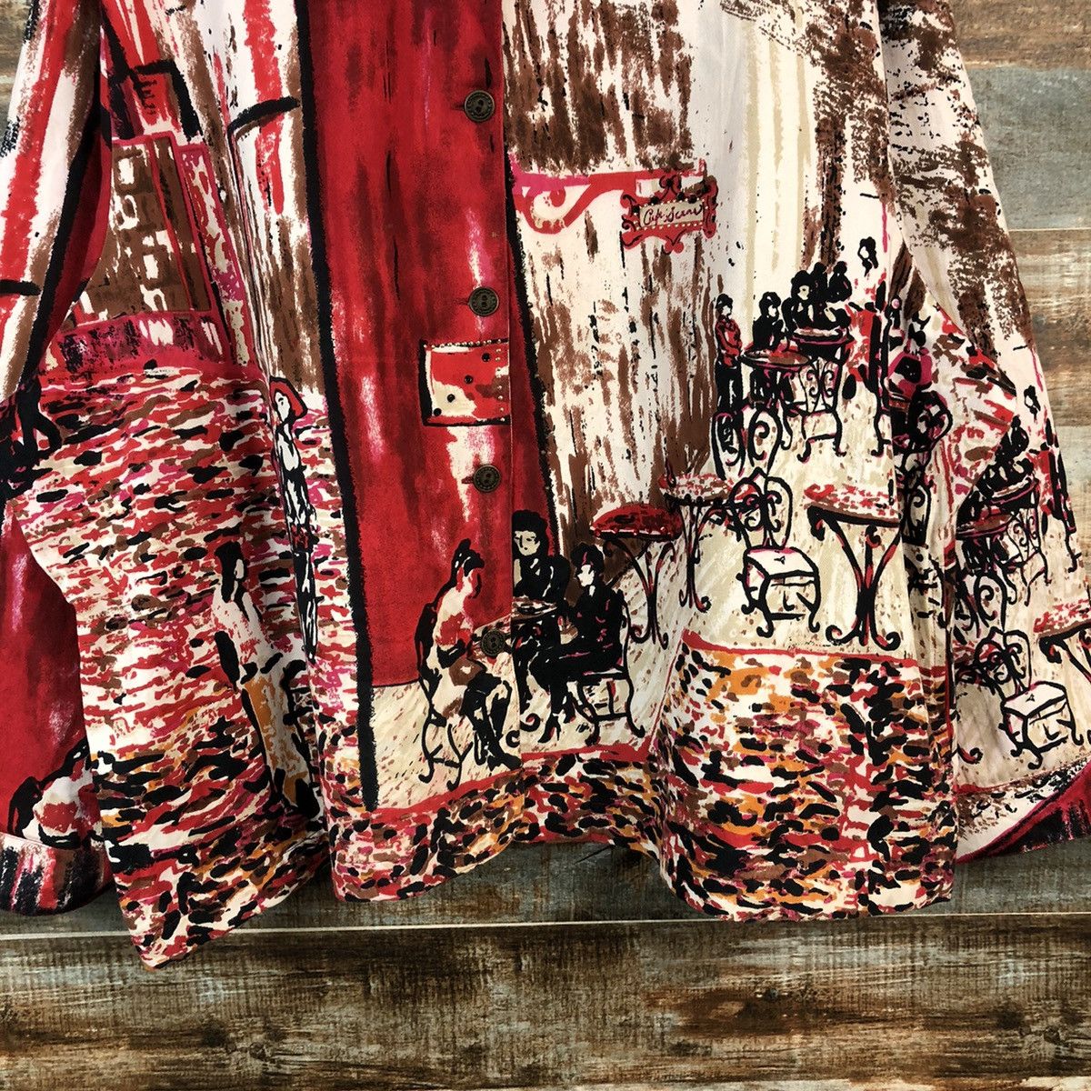 GRAFF DLL Graff Art vintage painter Red Shirt #A2554 Size US XXL / EU 58 / 5 - 6 Thumbnail