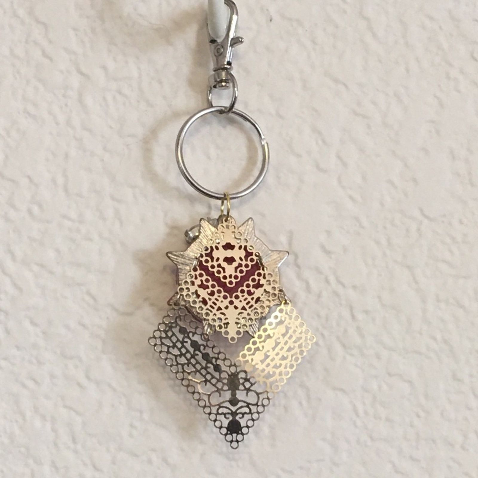 Handmade Vintage repurpose salvaged estate gem keychain Size ONE SIZE - 2 Thumbnail