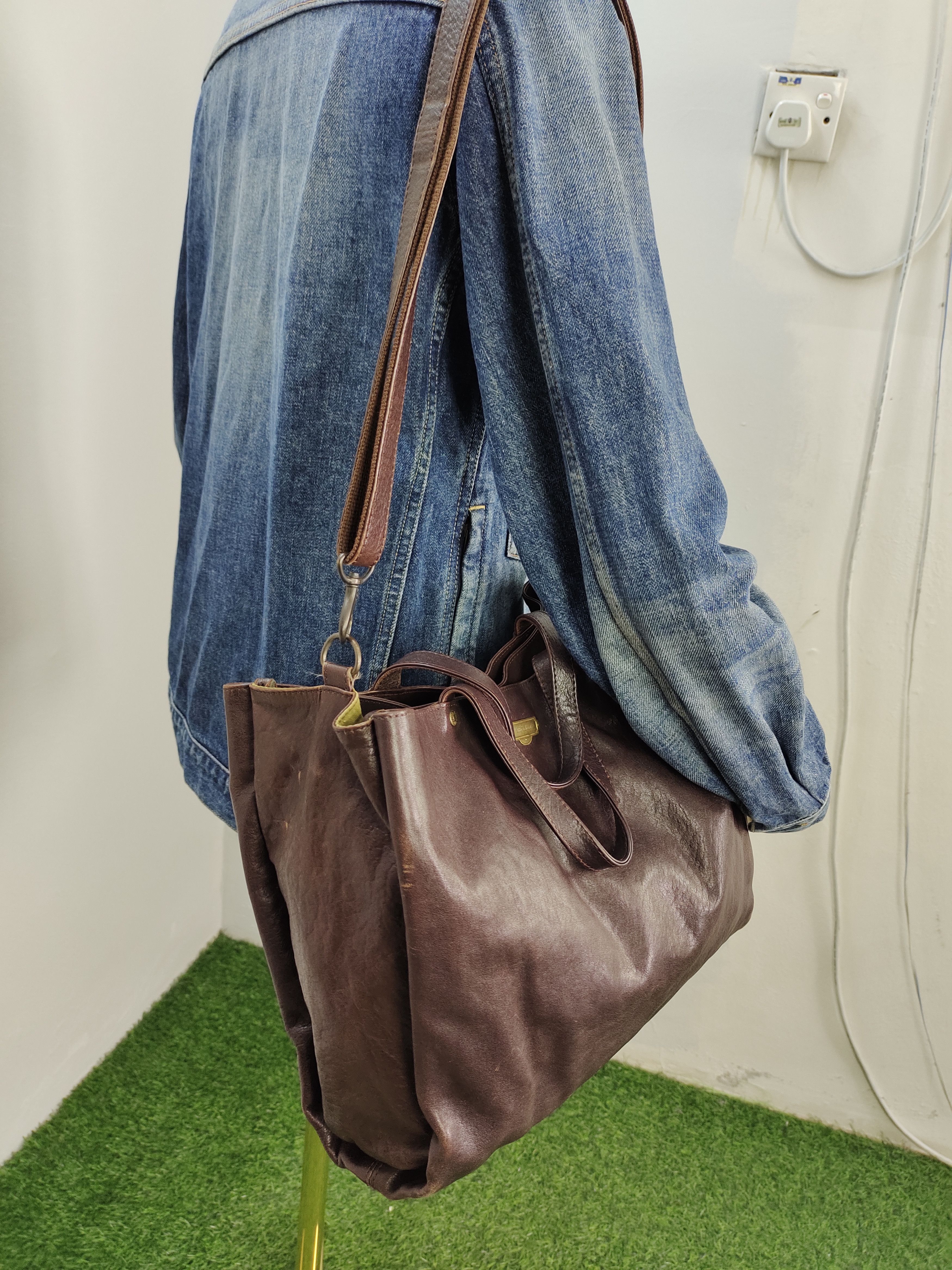 Japanese Brand Vintage Efffys Closet Handmade In Japan Leather Shoulder Bag Size ONE SIZE - 3 Thumbnail