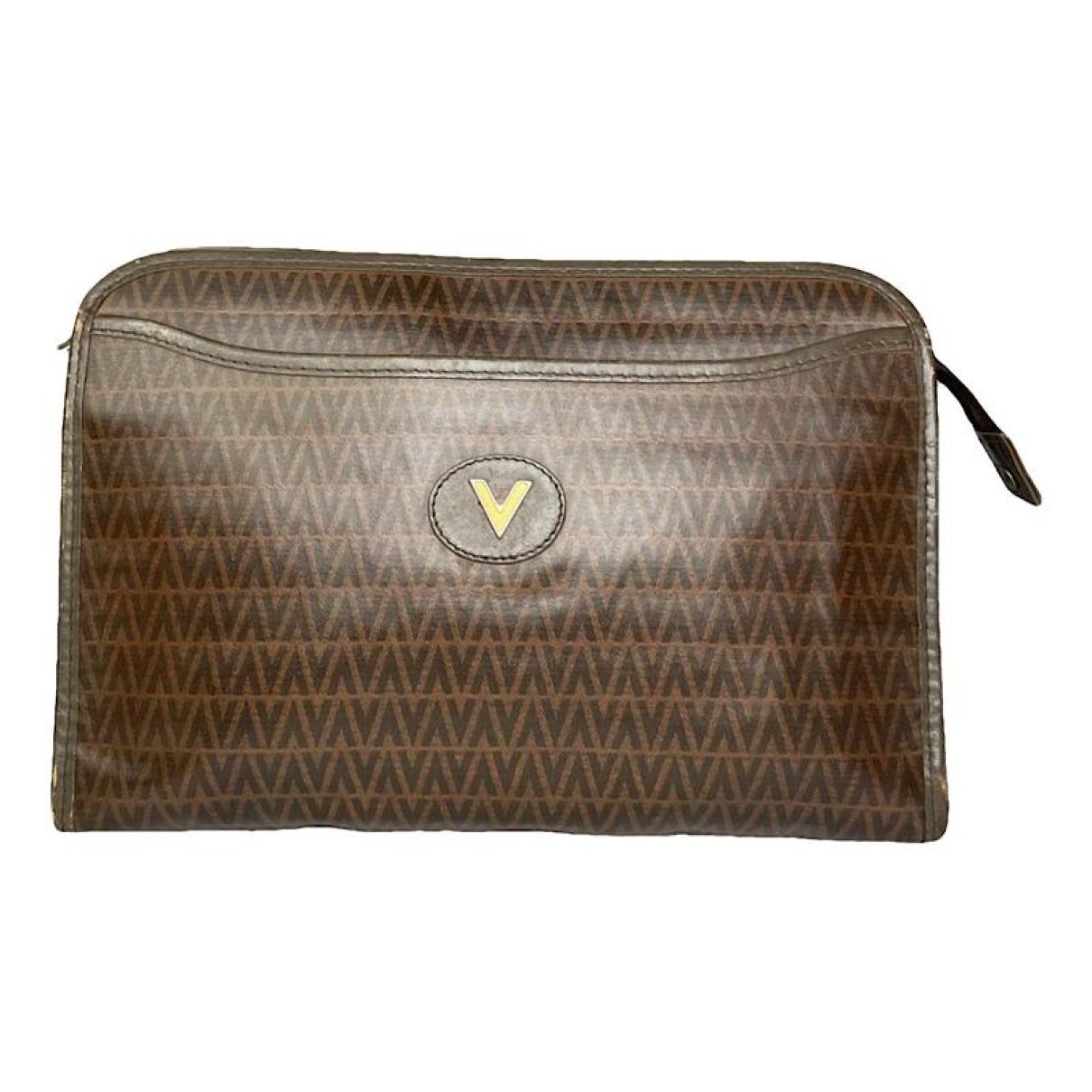 Mario Valentino Brown Leather Clutch Bag Size ONE SIZE - 1 Thumbnail