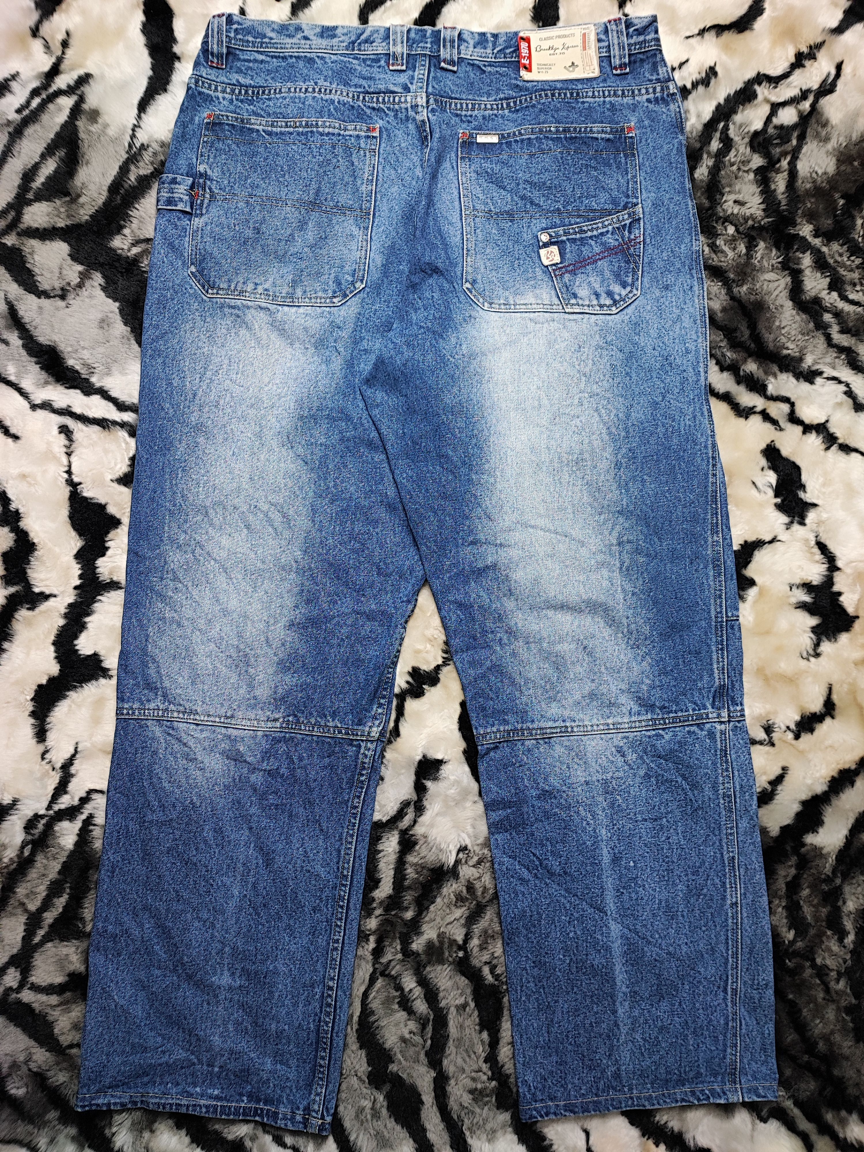Brooklyn Xpress BAGGY DOUBLE KNEE VINTAGE Y2K BROOKLYN XPRESS JEANS Size US 40 / EU 56 - 11 Thumbnail