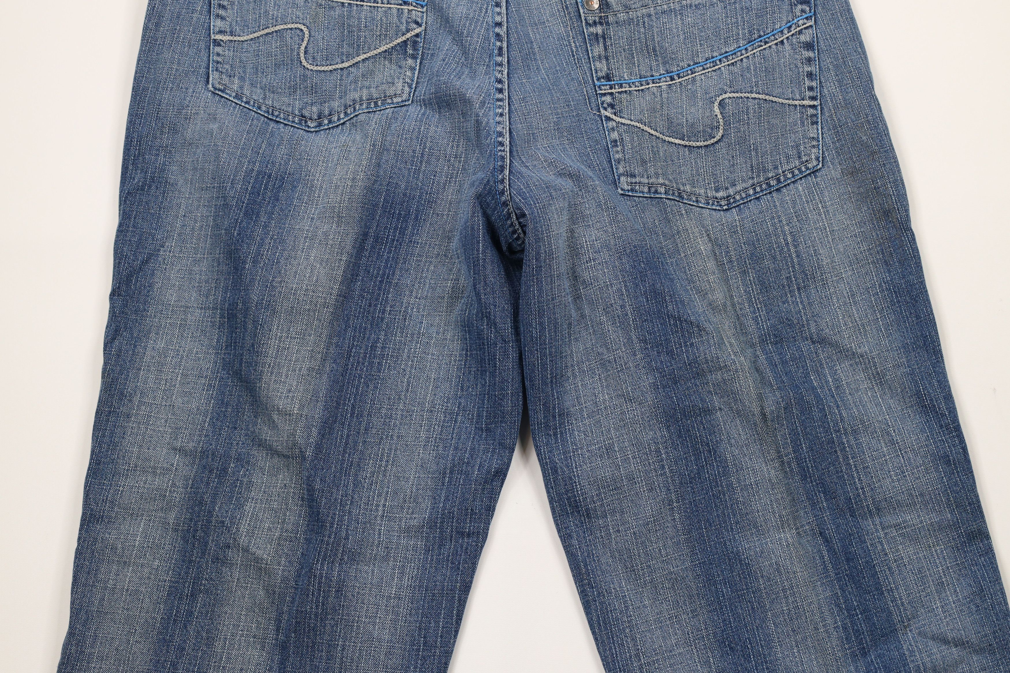 Vintage Vintage 90s Y2K Streetwear Wide Leg Denim Jeans Blue Cotton Size US 36 / EU 52 - 11 Thumbnail
